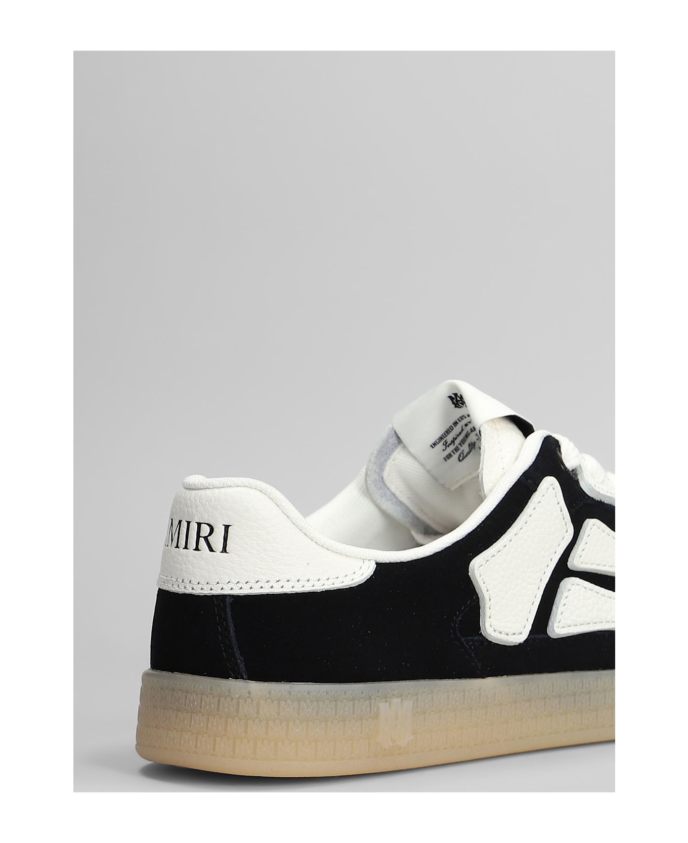 AMIRI Pacific Bones Sneakers In Black Suede - black