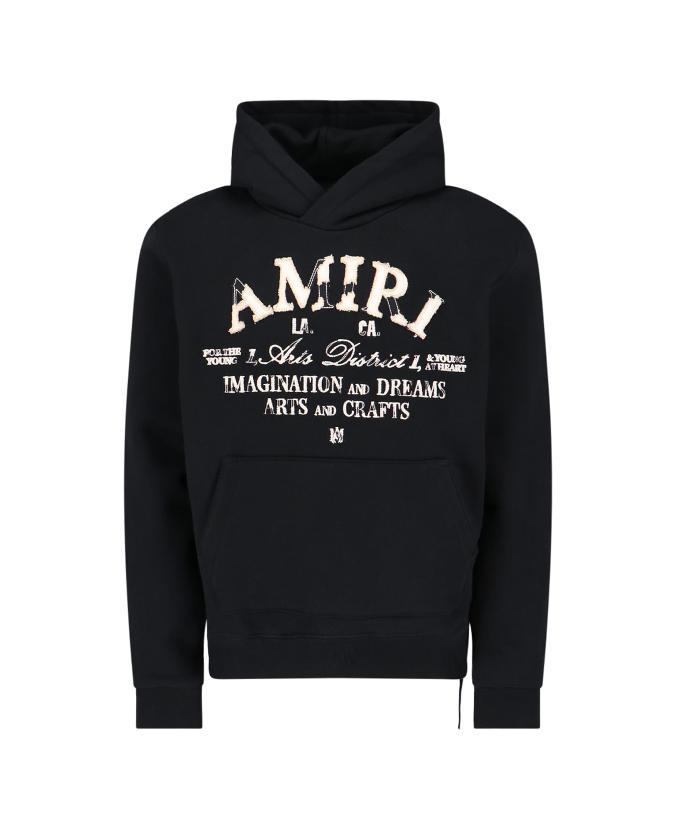 AMIRI "distressed" Logo Hoodie - Black  