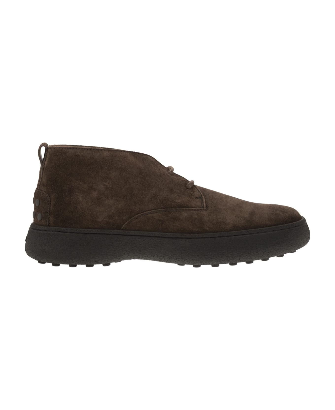 Tod's Suede Leather Ankle Boots - Dark Brown
