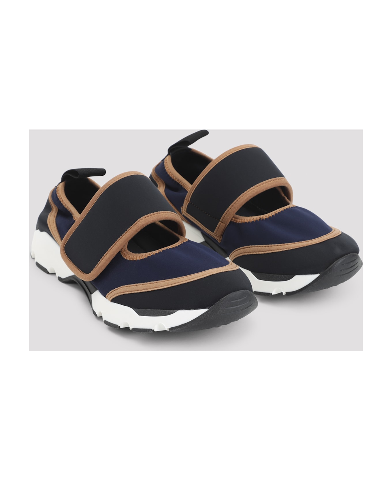 Marni Mary Jane Running Sneakers - Dark Blue Black