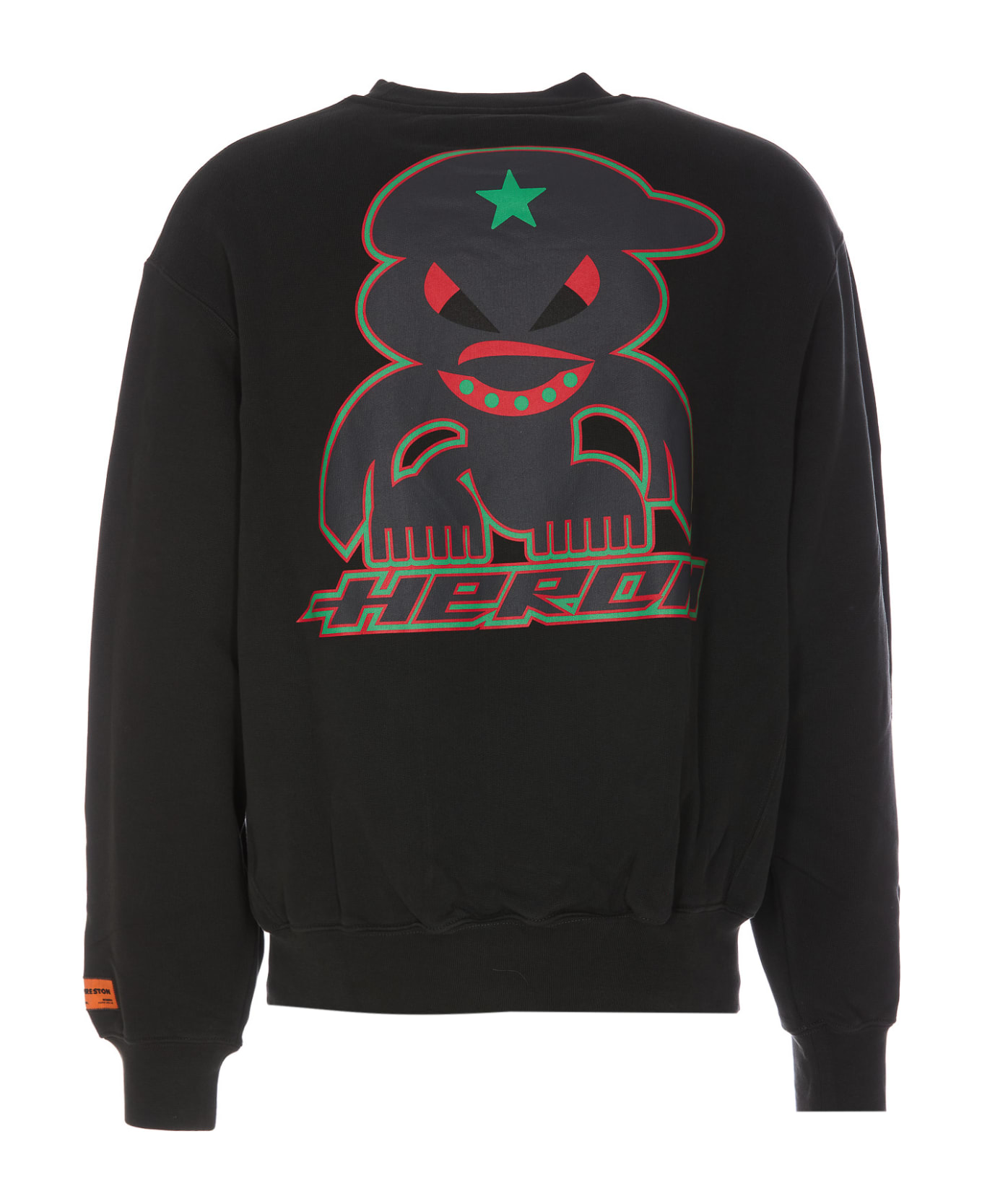 HERON PRESTON Monster Printed Crewneck Sweatshirt - GREY