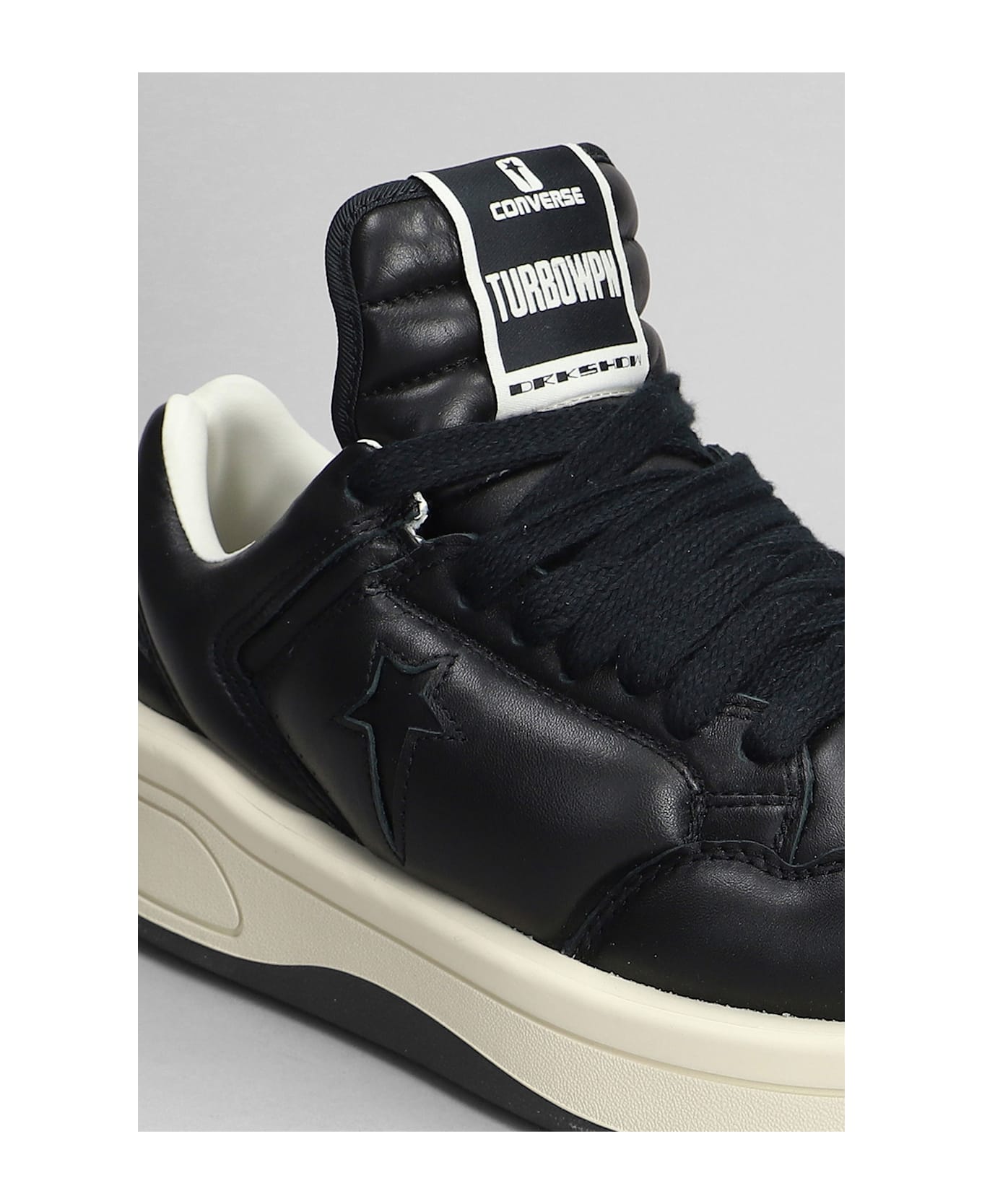 DRKSHDW Turbowpn Ox Sneakers In Black Leather - black