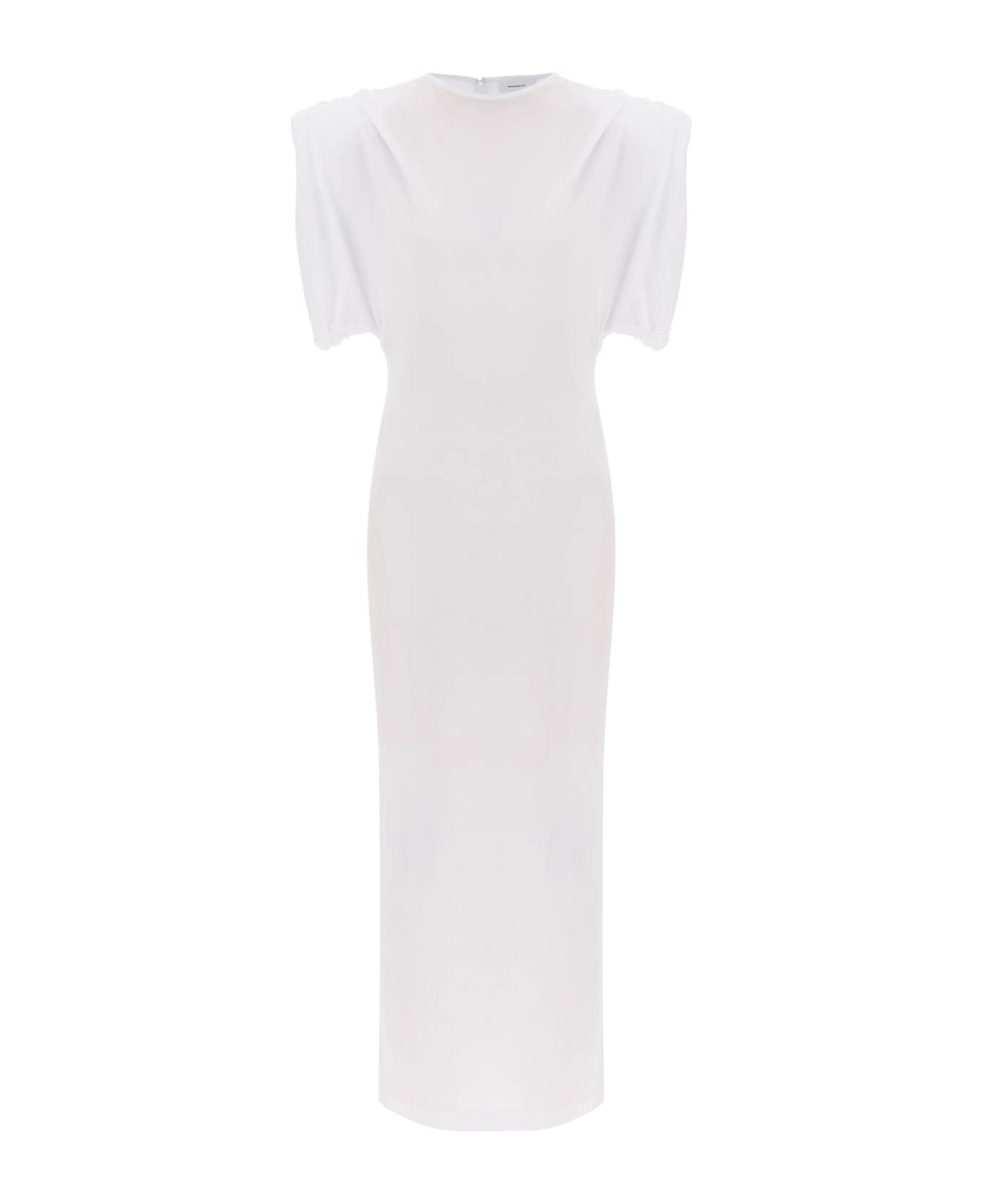WARDROBE.NYC Midi Sheath Dress With Structured Shoulders - WHITE (White)