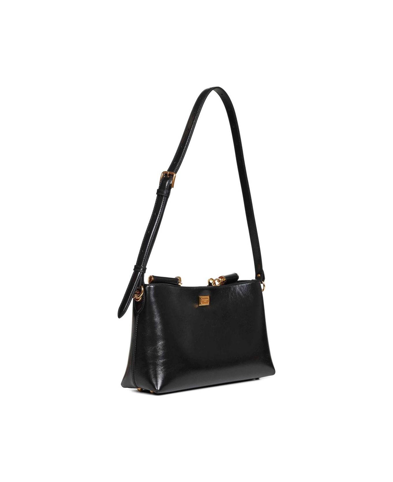 Dolce & Gabbana Vittoria Leather Handbag - Black
