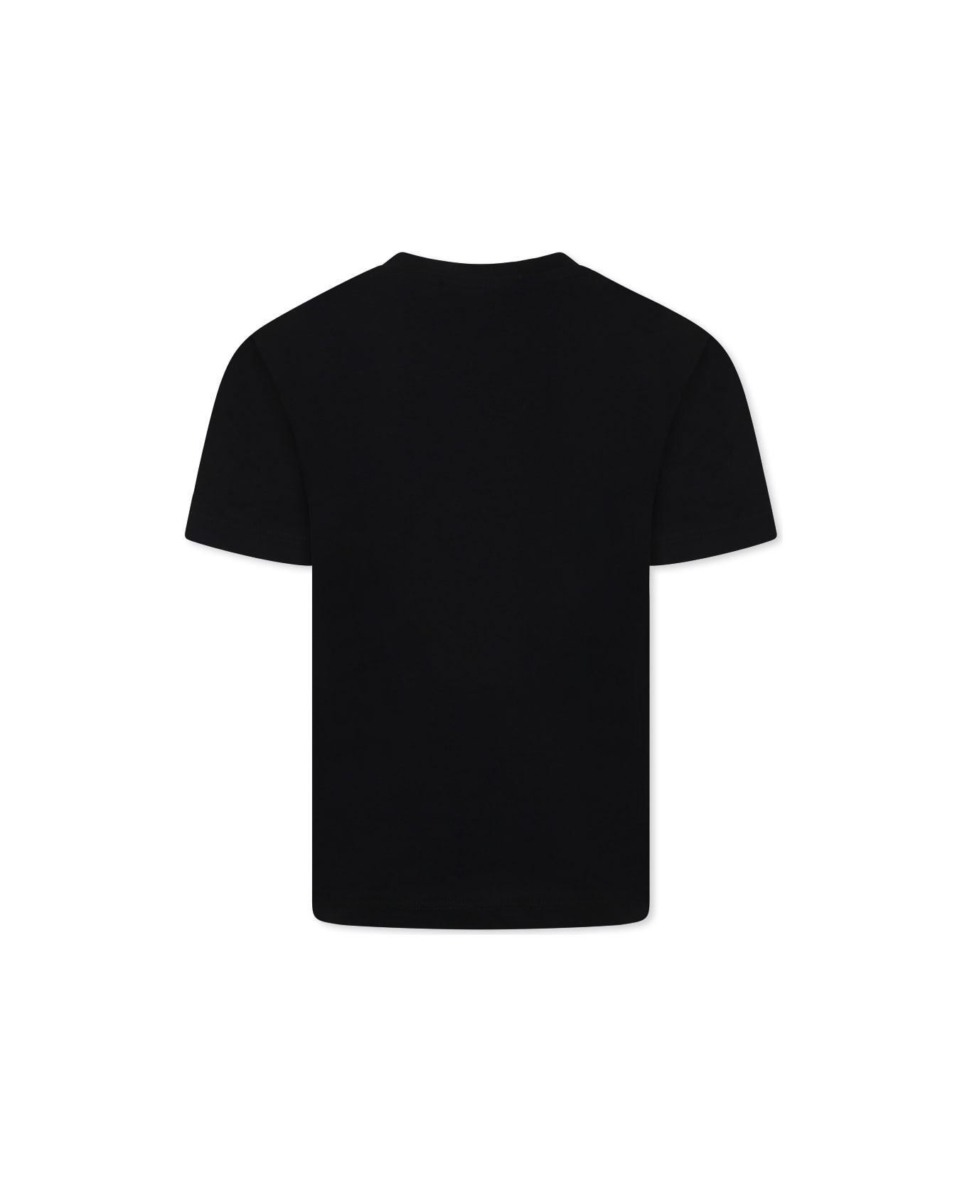 MSGM Black T-shirt For Boy With Logo - Black