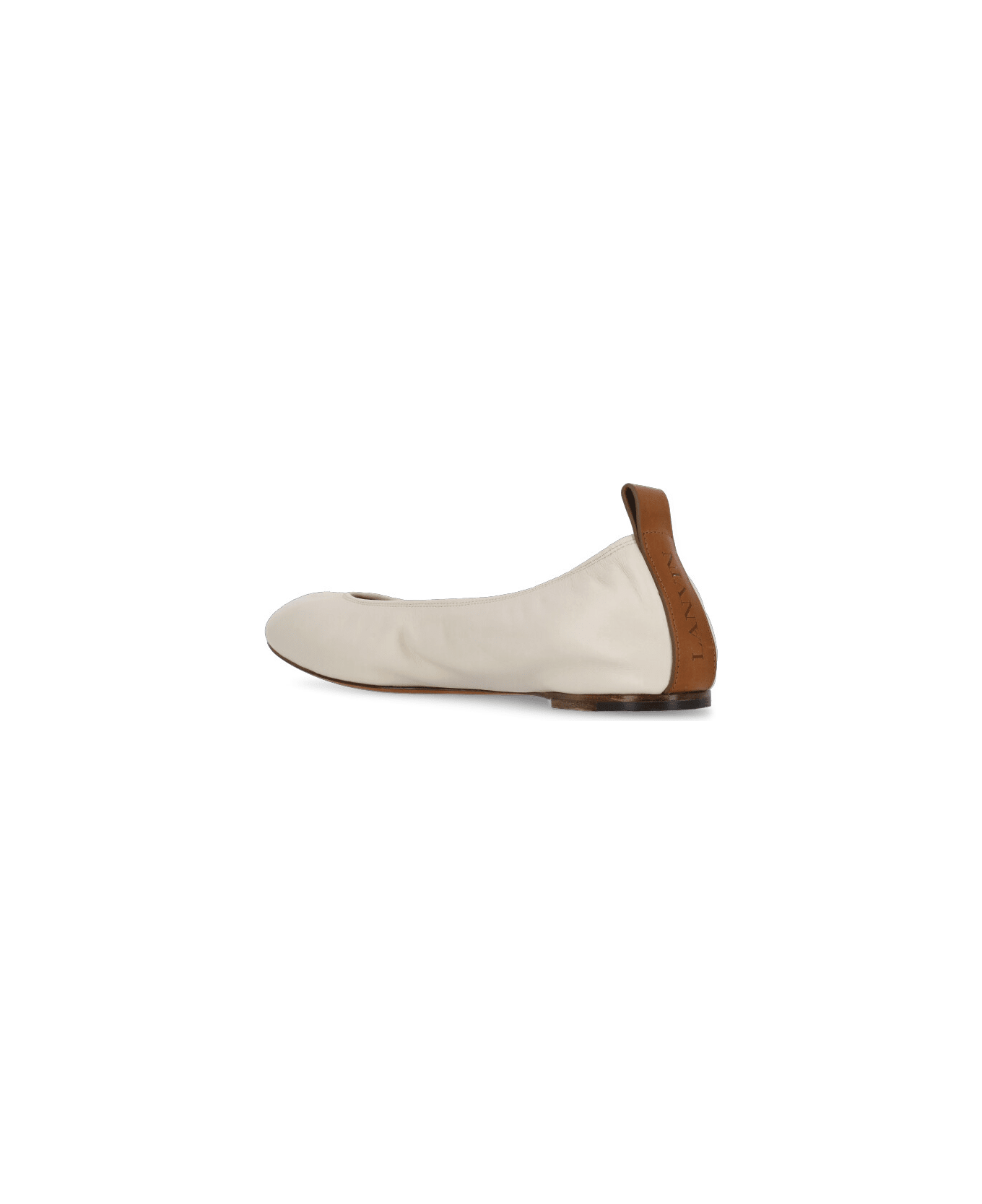 Lanvin Leather Ballet Shoes - Beige