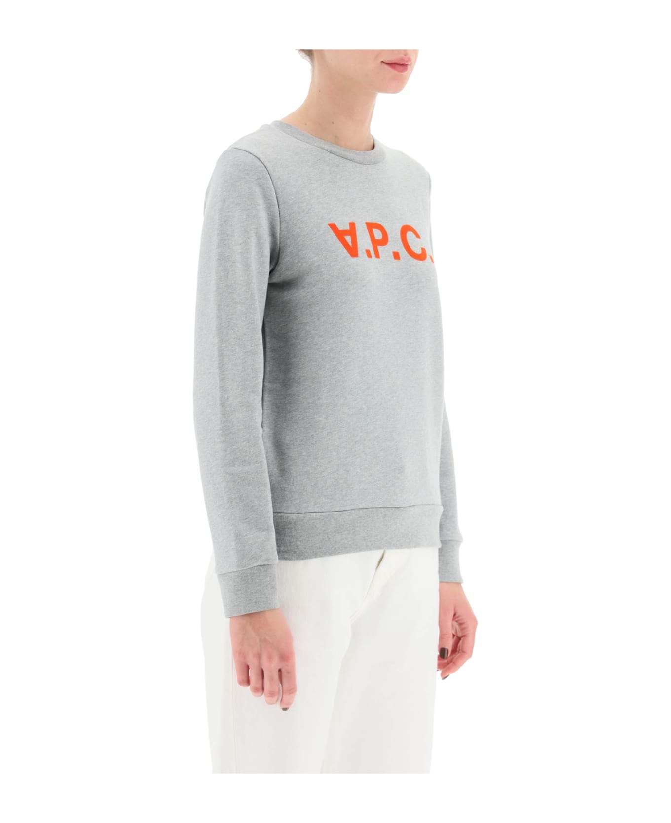 A.P.C. 'sweat Viva' Cotton Sweatshirt - GRIS CHINE VERMILLON (Grey) フリース