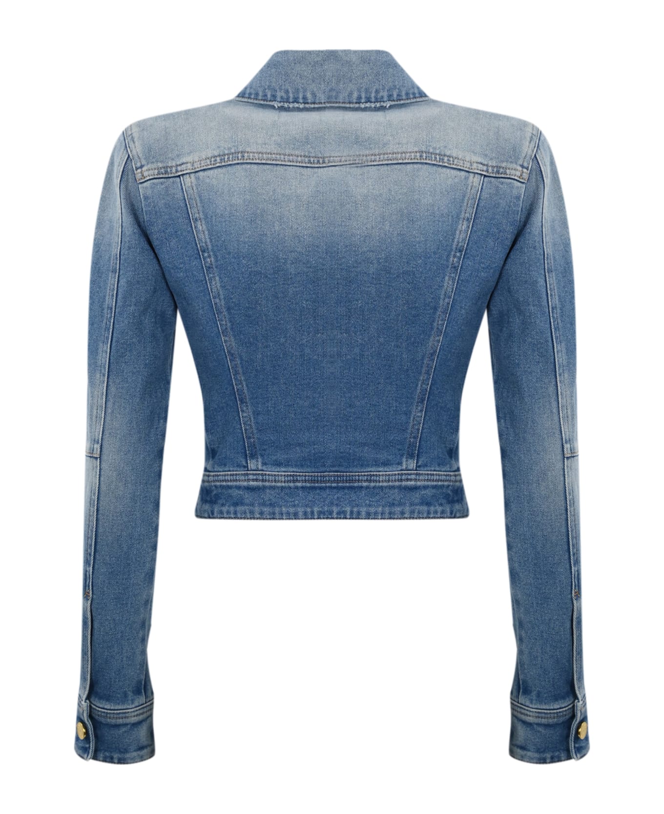 Elisabetta Franchi Cropped Denim Jacket - Azzurro