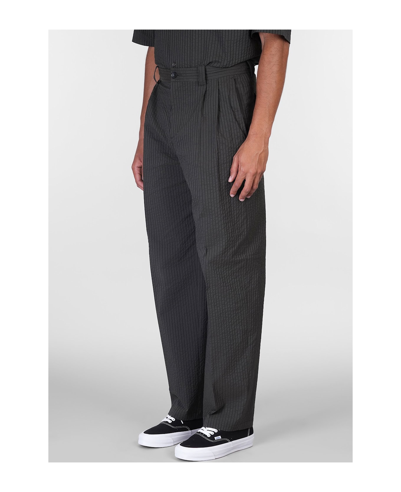 Maison Kitsuné Pants In Black Polyester - black