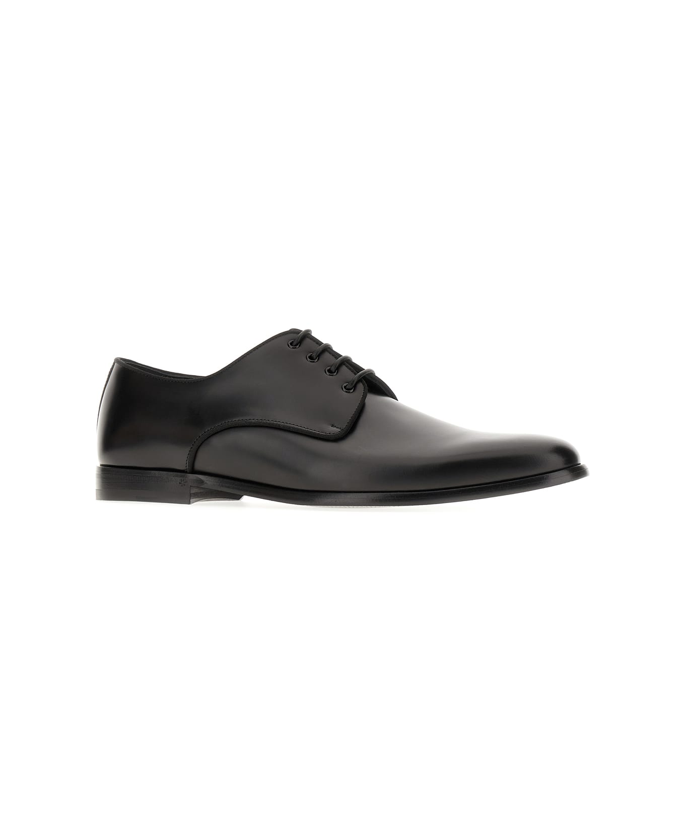Dolce & Gabbana Black Leather Lace-up Shoes - Nero