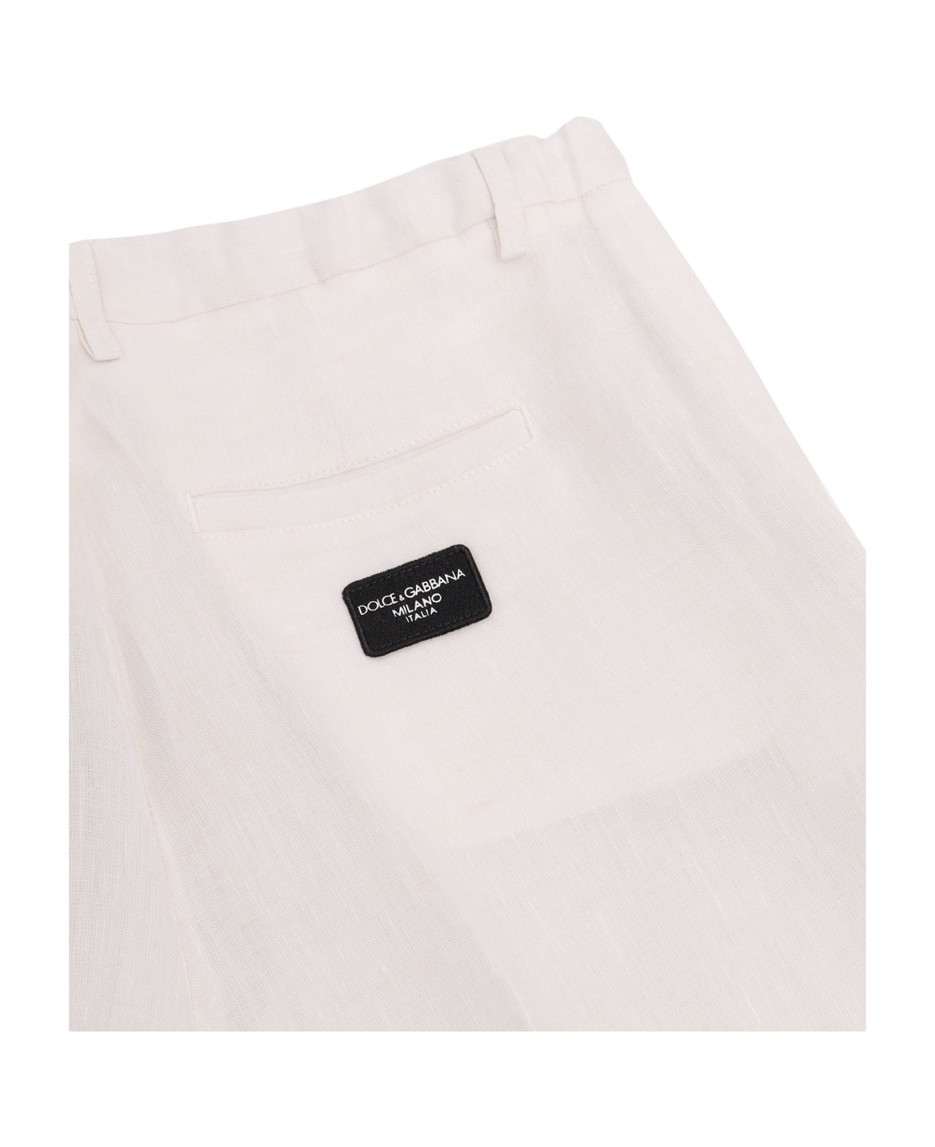 Dolce & Gabbana D&g Linen Bermuda Shorts - BEIGE