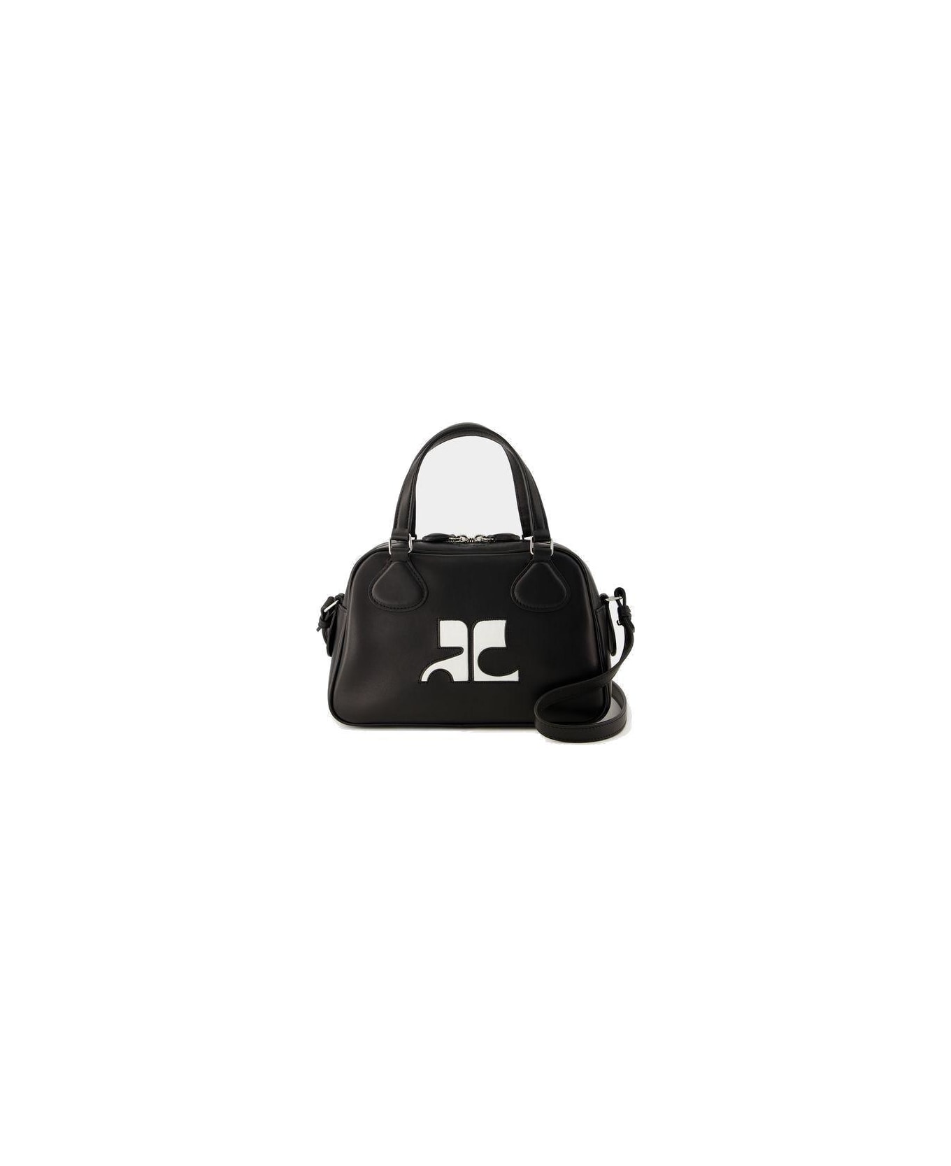 Courrèges Reedition Bowling Zip-up Shoulder Bag - BLACK トートバッグ