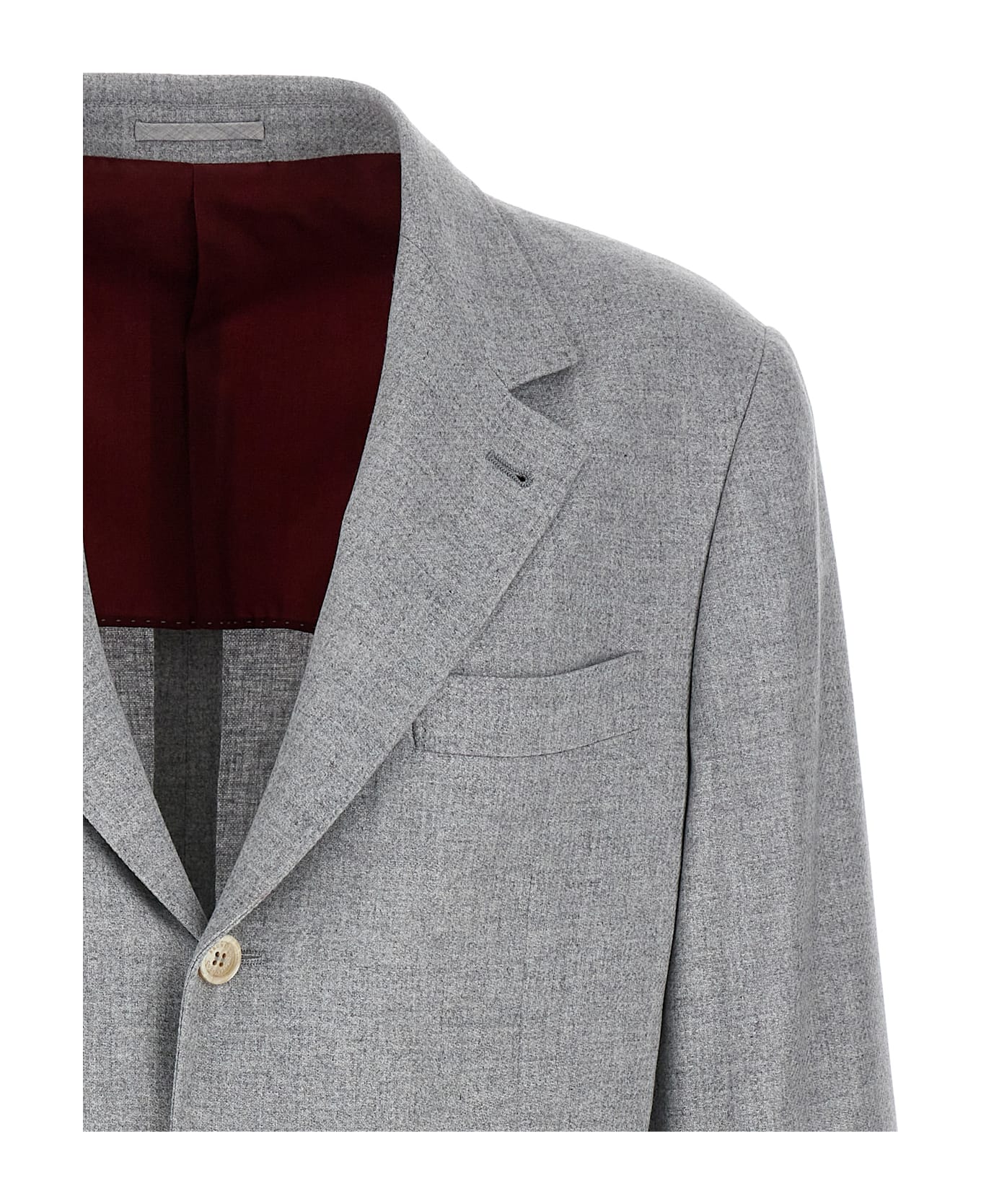 Brunello Cucinelli Single-breasted Blazer - Gray