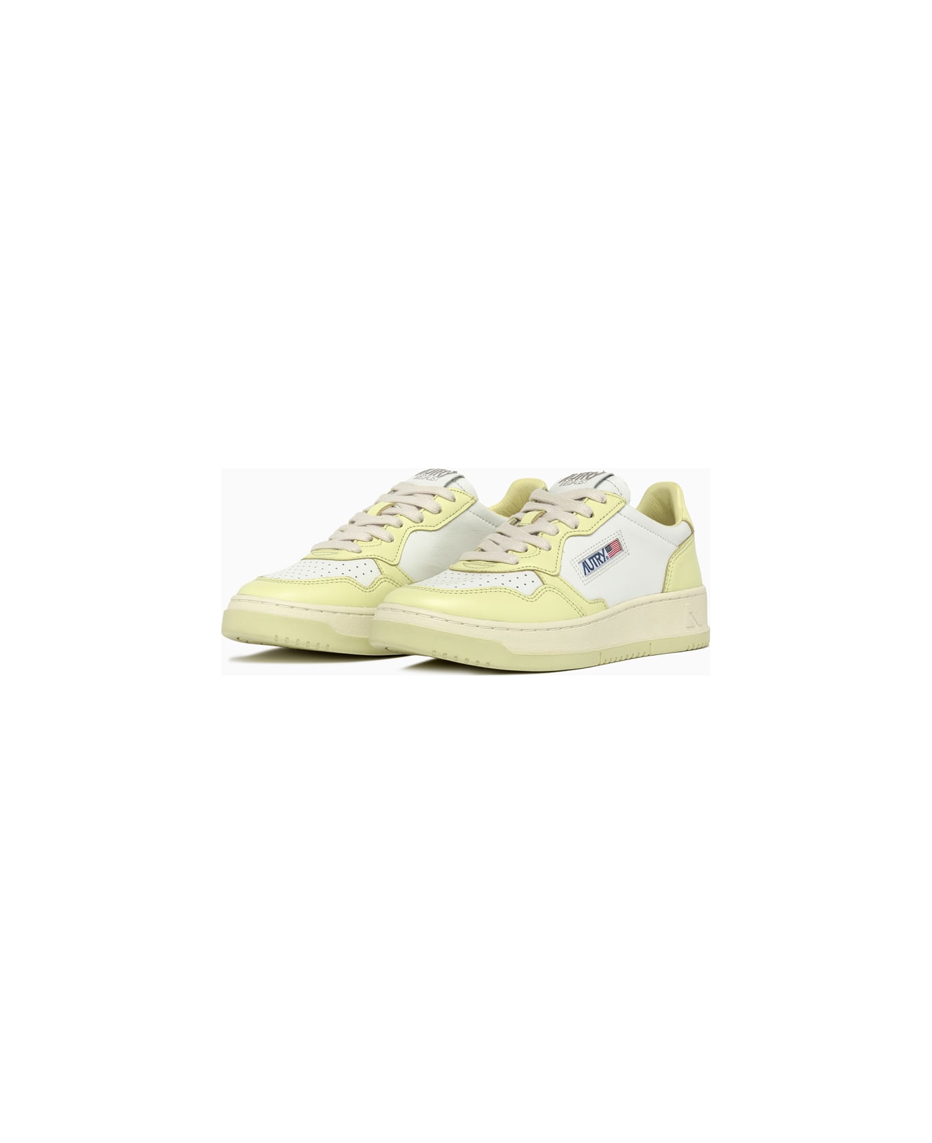 スニーカー AUTRY Woman Sneakers White AULW GS36 Autry Medalist Low Sneakers In White And Powder Leather And