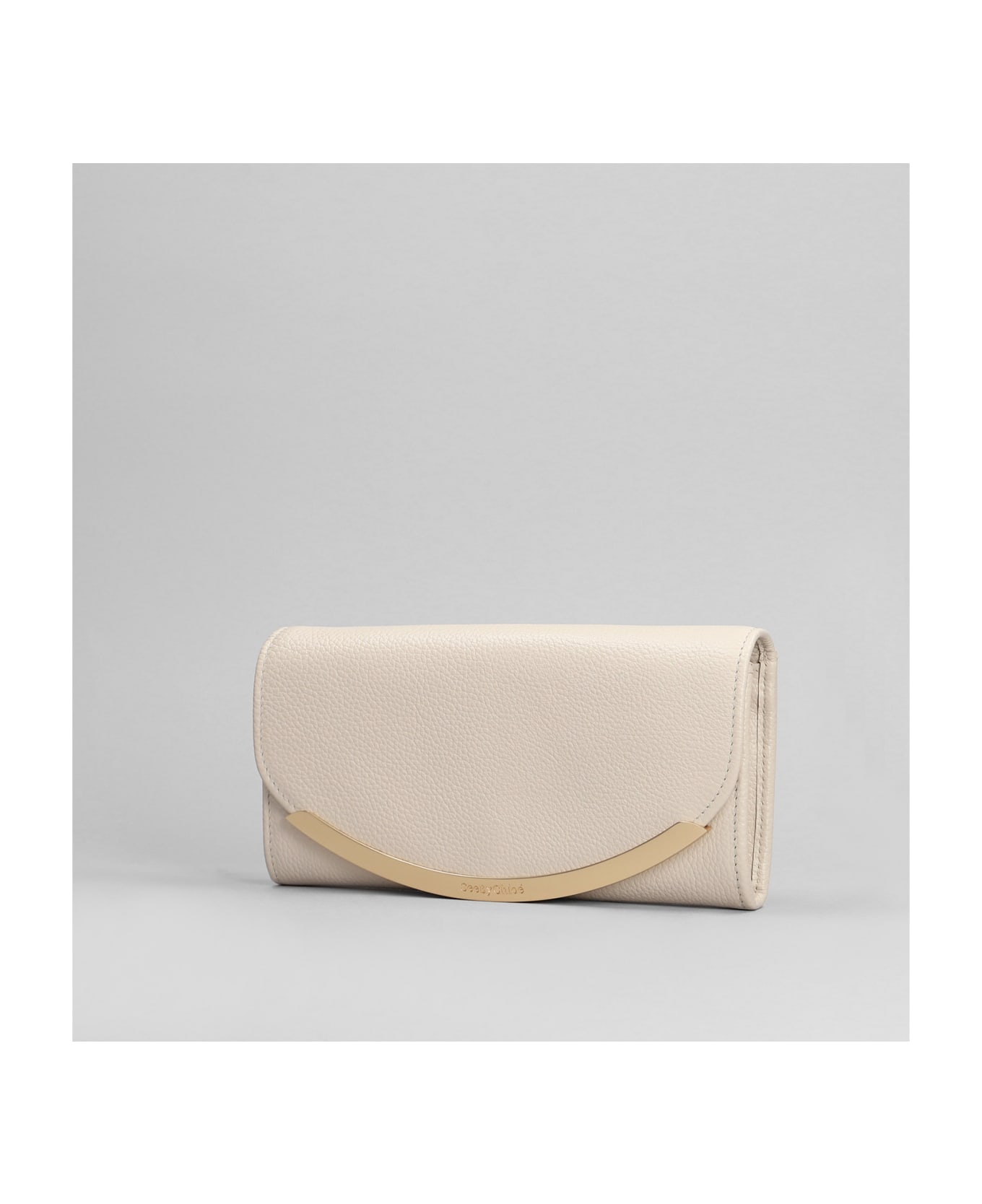 See by Chloé Lizzie Wallet In Beige Leather - beige