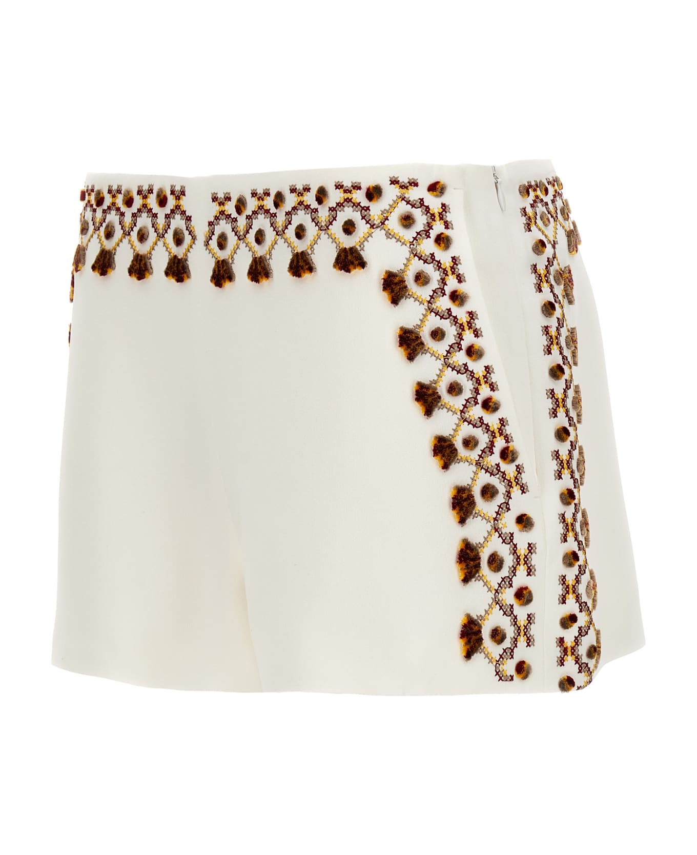 Ermanno Scervino Embroidery Shorts - WHITE ショートパンツ