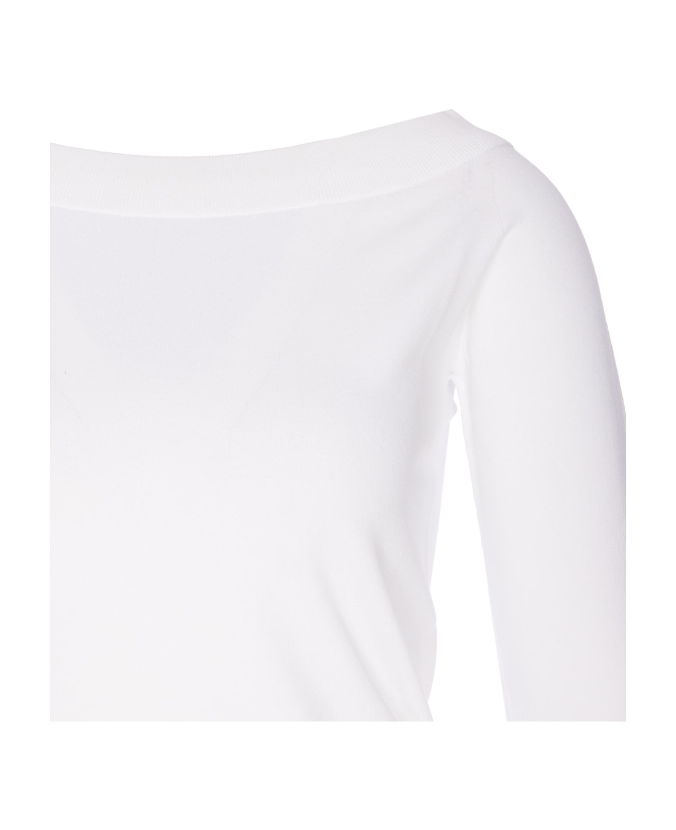 Roberto Collina Long Sleeves Top - White ニットウェア