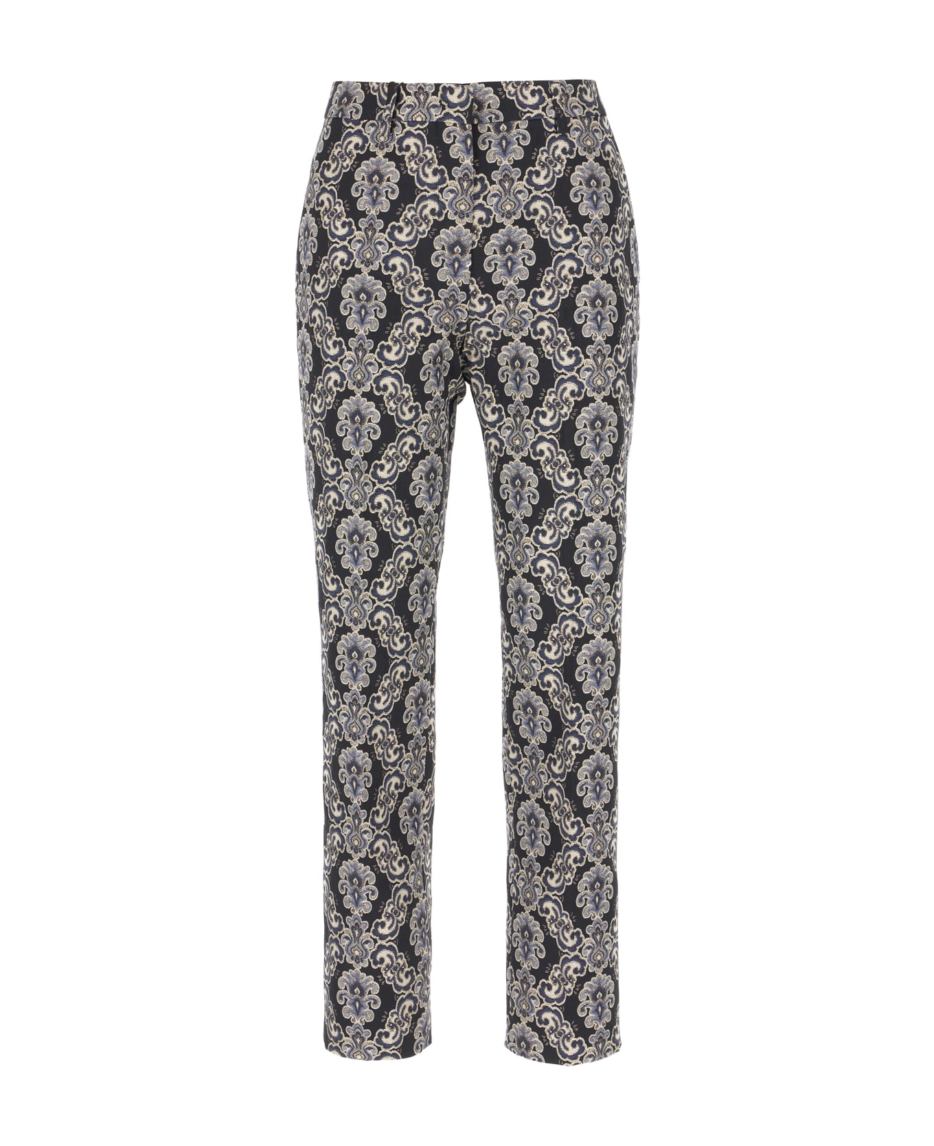 Etro Embroidered Polyester Blend Pants - MULTICOLOR BLU