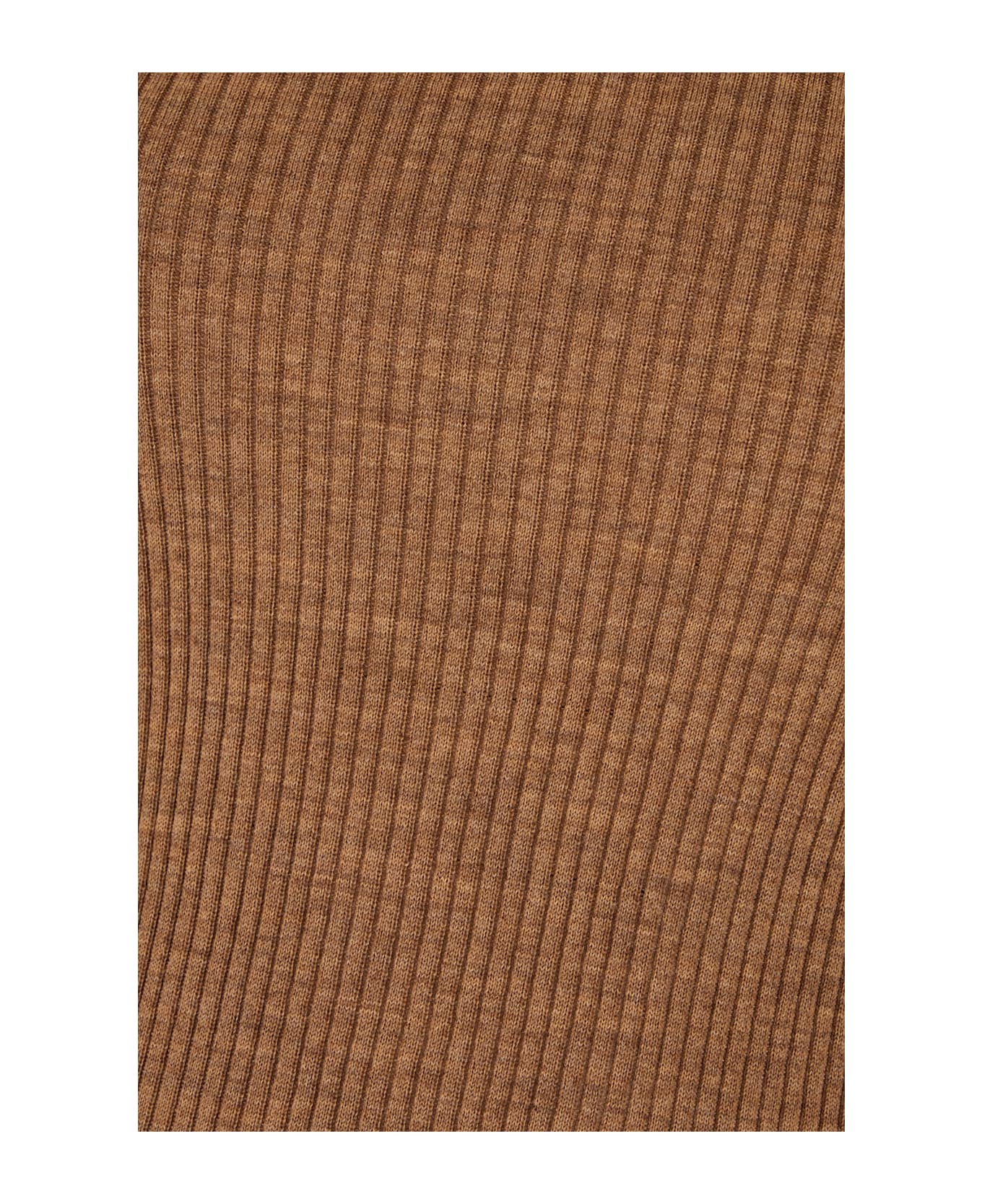 SportMax Brown Wool Top - Biscotto