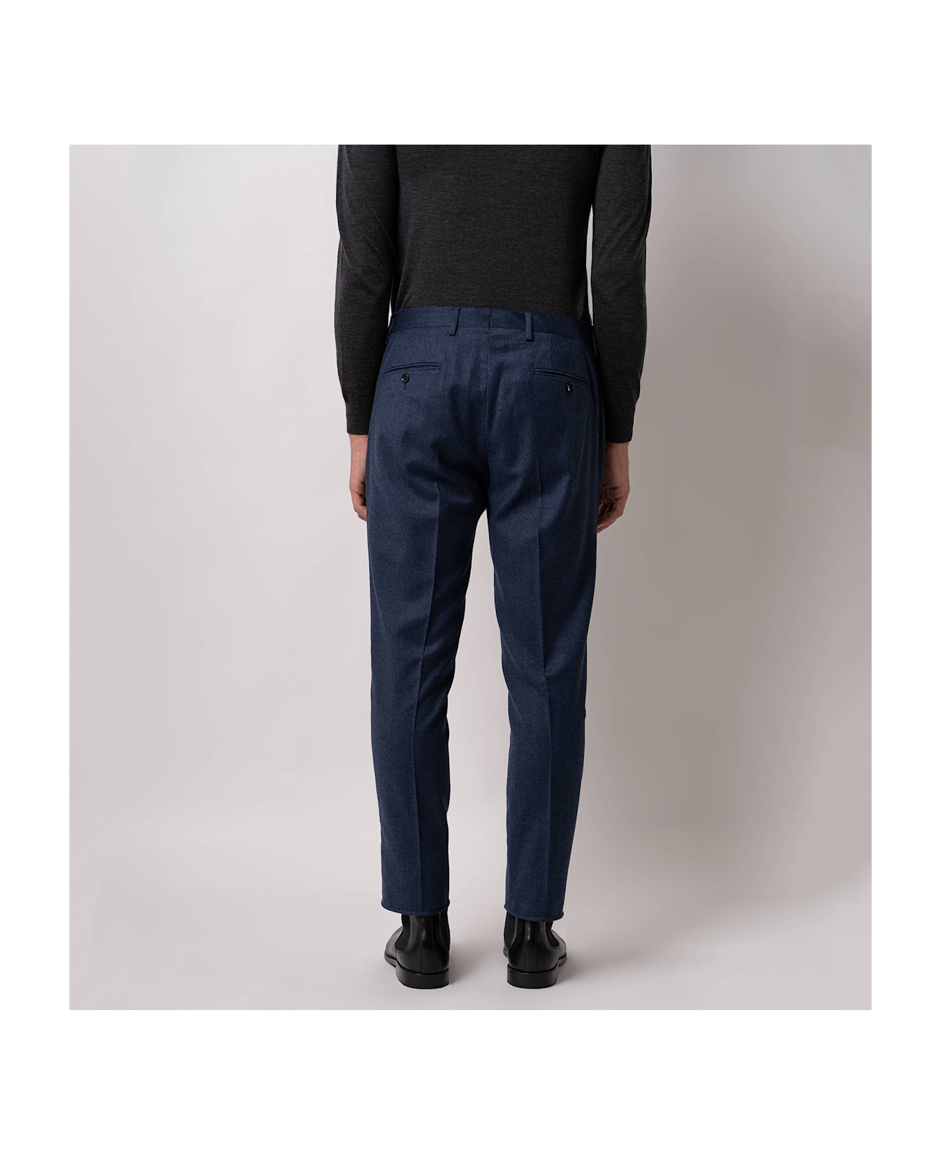 Larusmiani Velvet Trousers Howard Pants - Blue