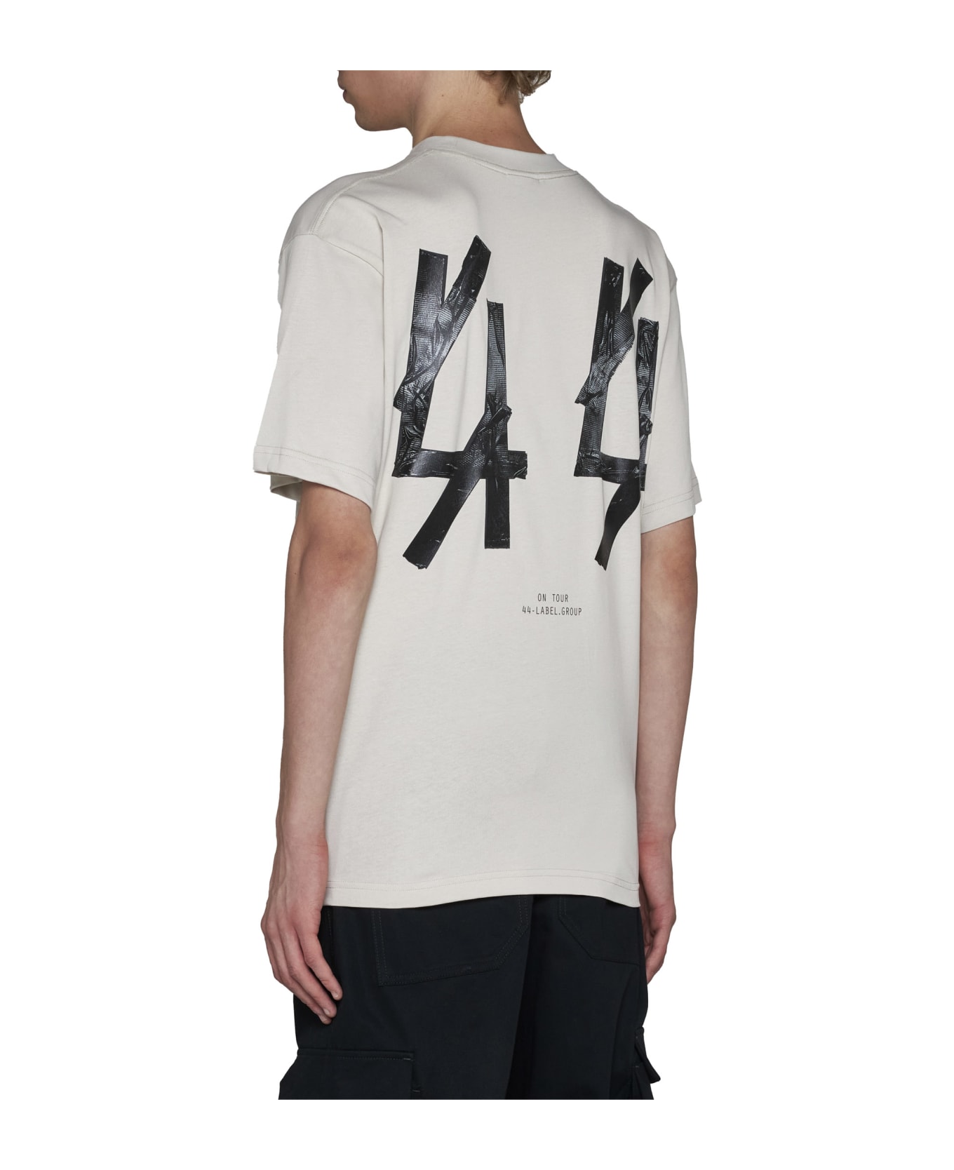 44 Label Group T-Shirt - Dirty white+44 gaffer print