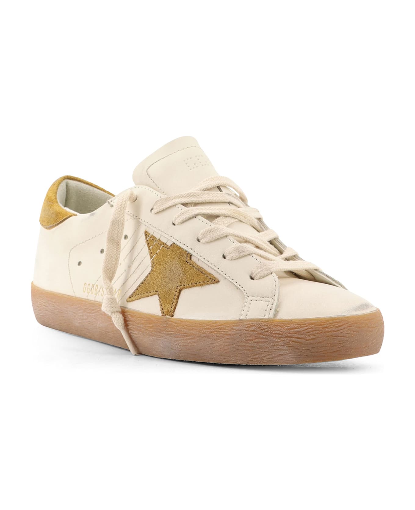 Golden Goose Super-star Classic With List Leather Sneakers - White ocra