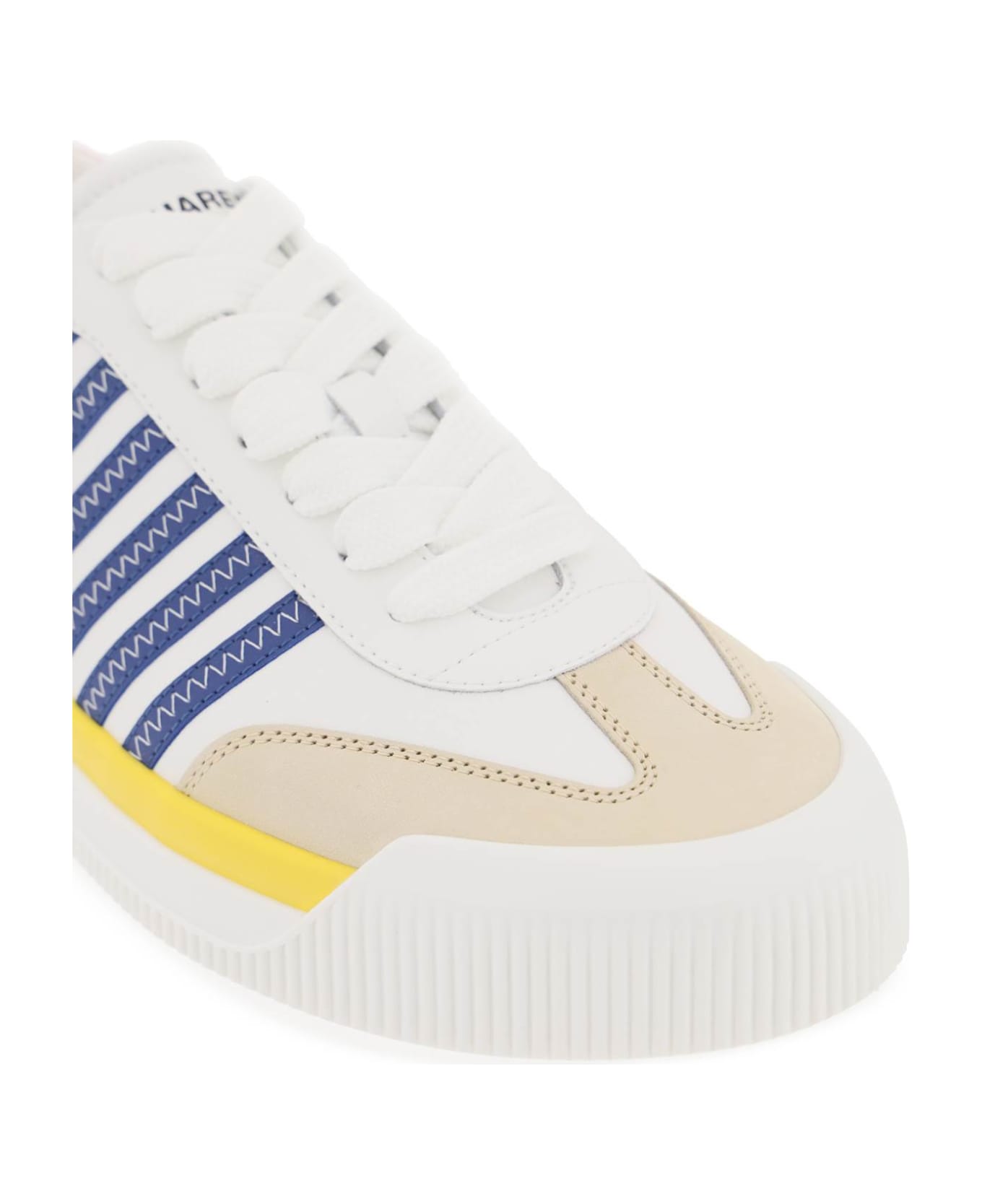 Dsquared2 New Jersey Sneakers - WHITE/YELLOW/BLUE