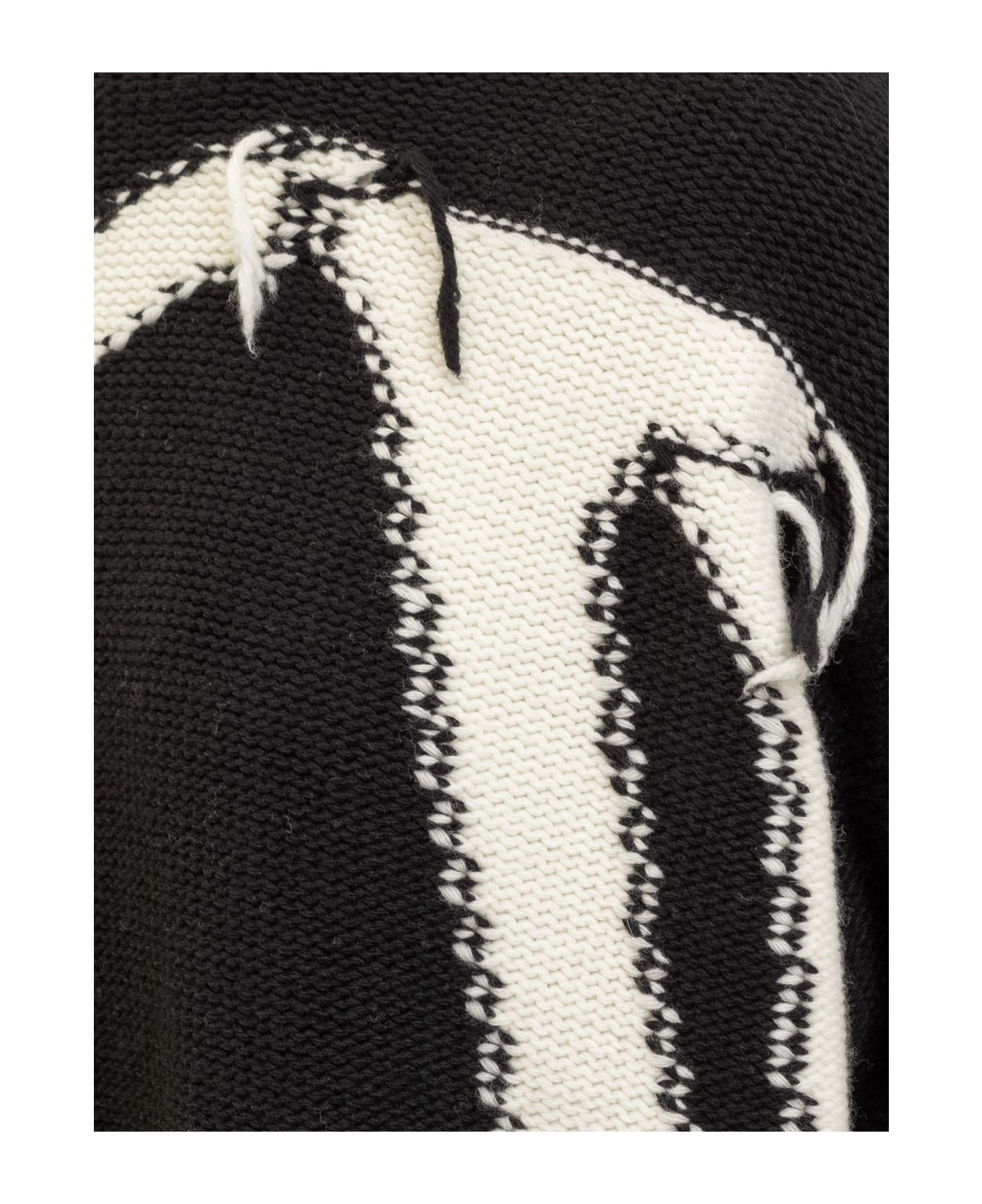 Off-White Turtleneck Sweater - BLACK WHITE