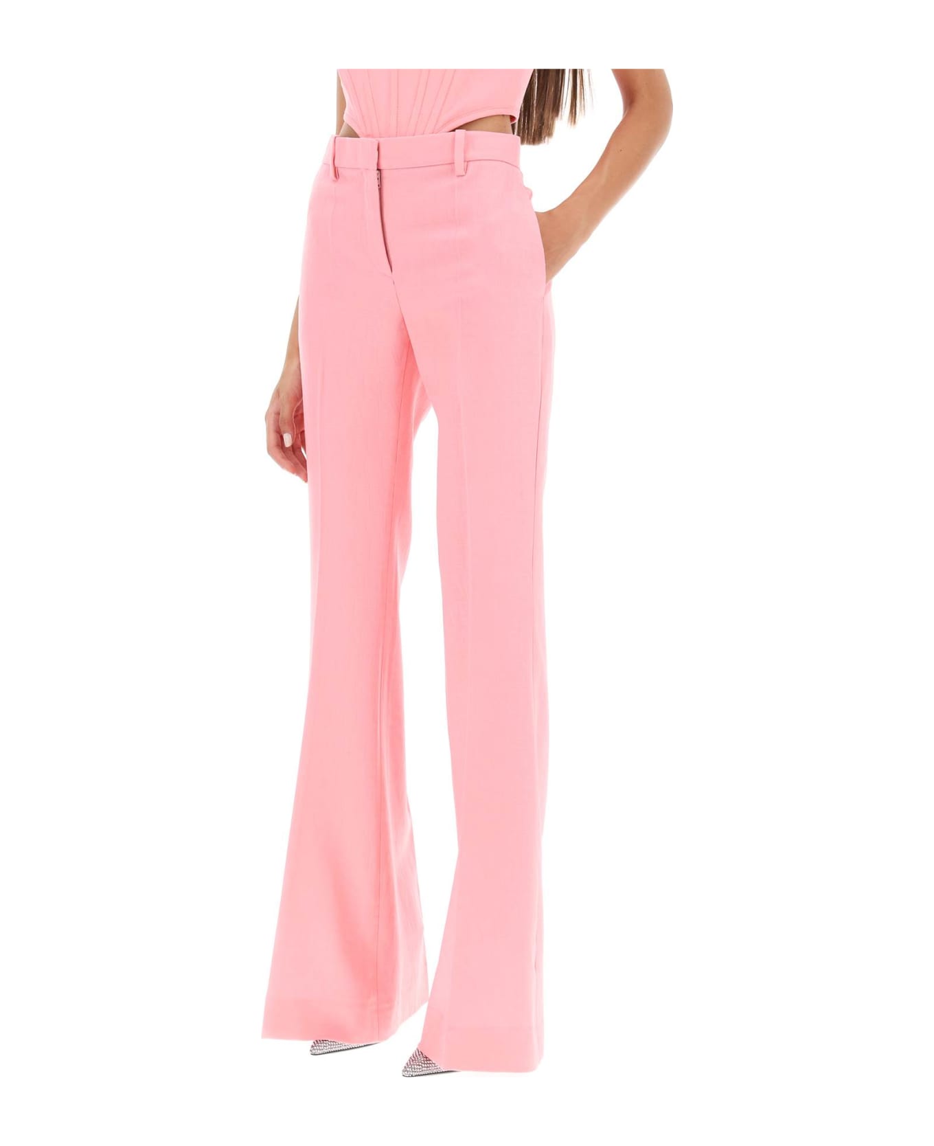 Versace Flared Trousers - Pink ボトムス