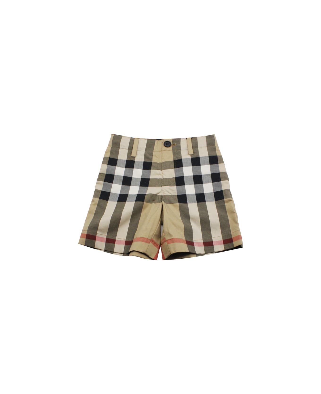 Burberry Shorts Check - Beige ボトムス