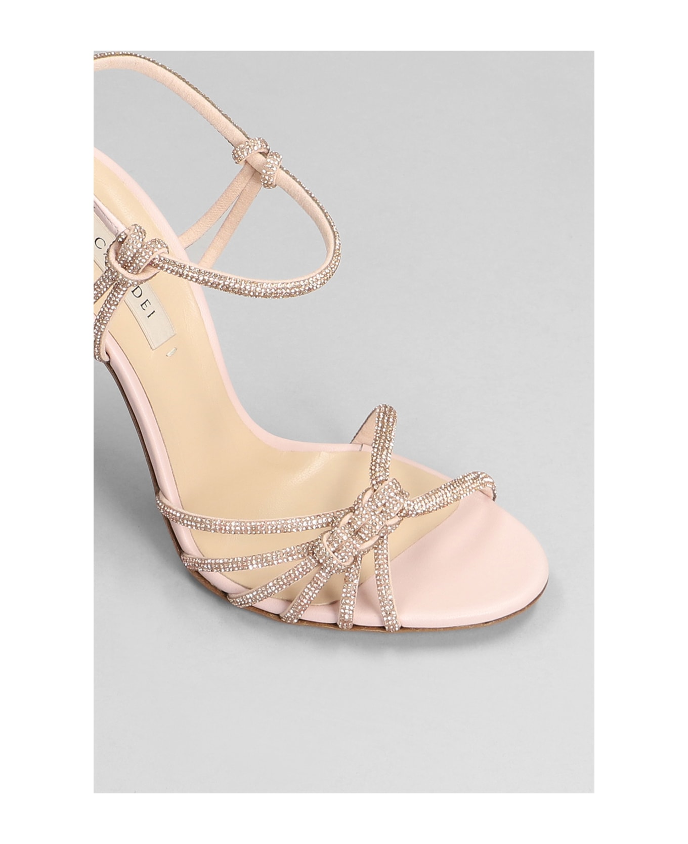 Casadei Sandals In Rose-pink Leather - rose-pink