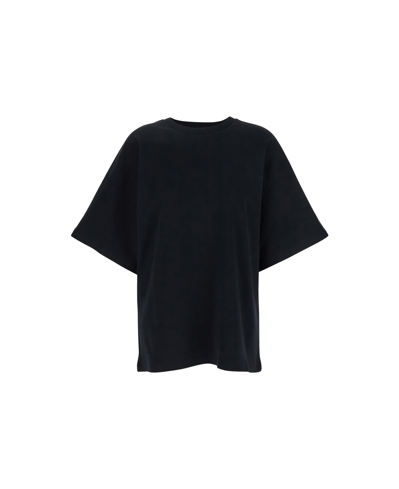 AG Jeans Black Crewneck T-shirt With Logo Printed On The Back In Cotton Woman - Black