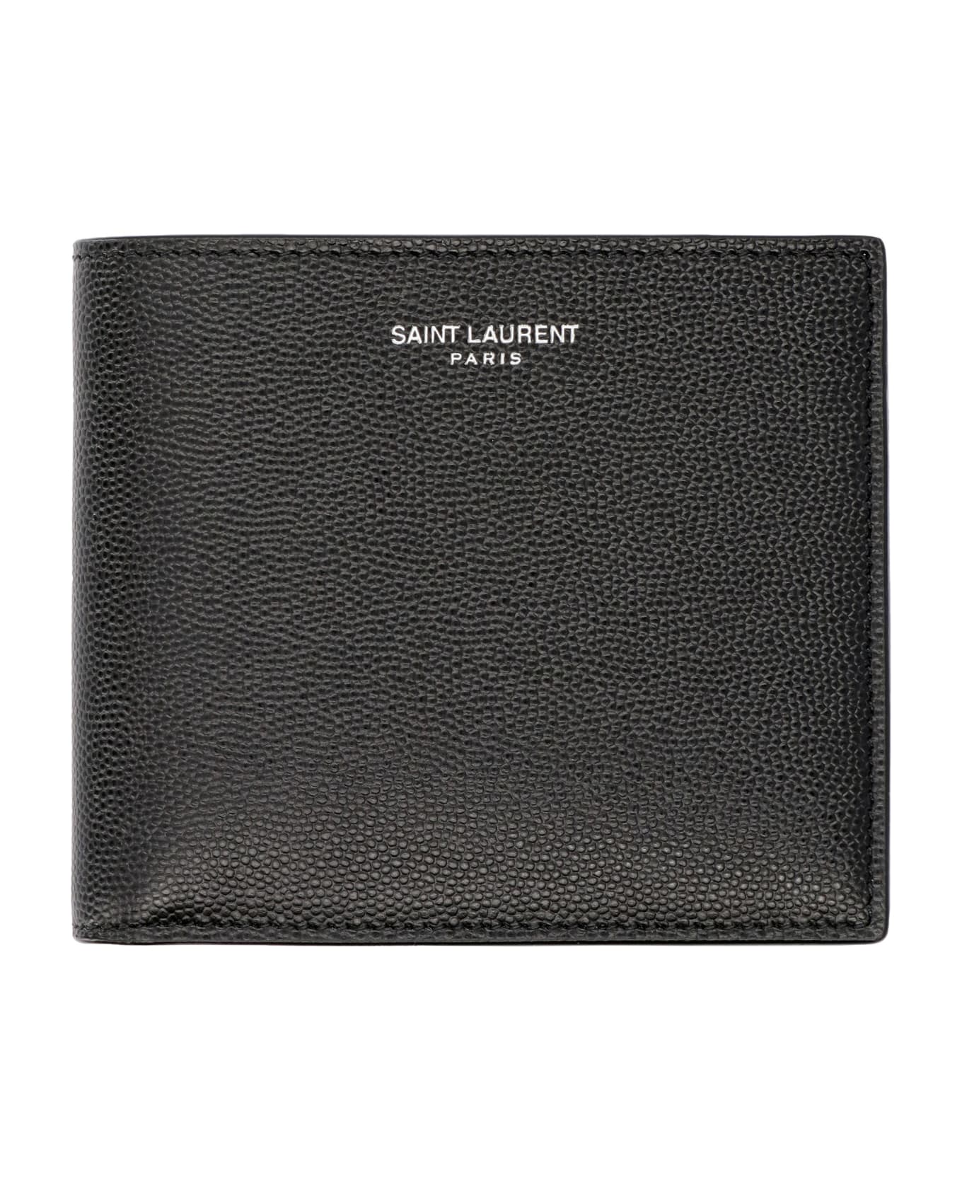 Saint Laurent Wallet In Leather With Coin Purse - Black