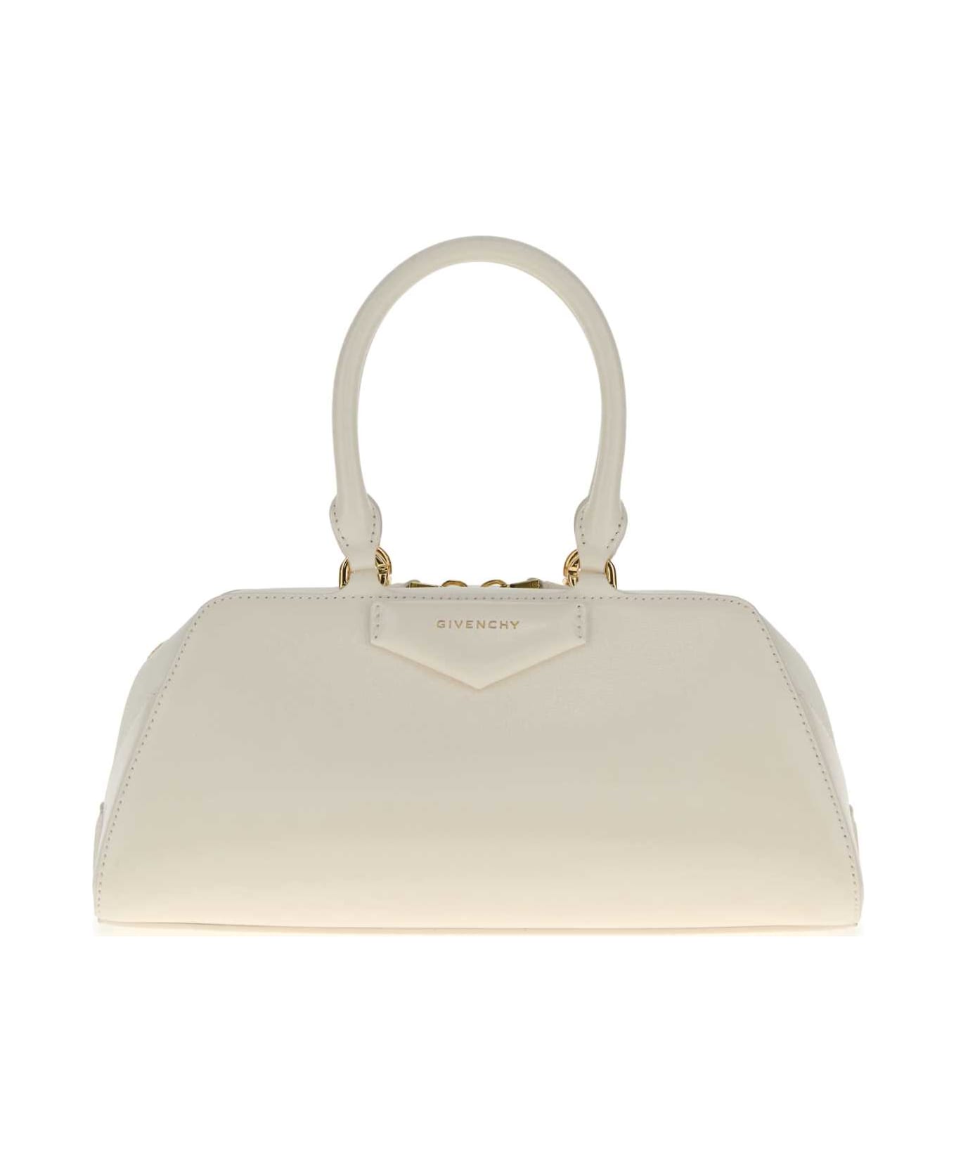 Givenchy White Leather Small Antigona Handbag - IVORY