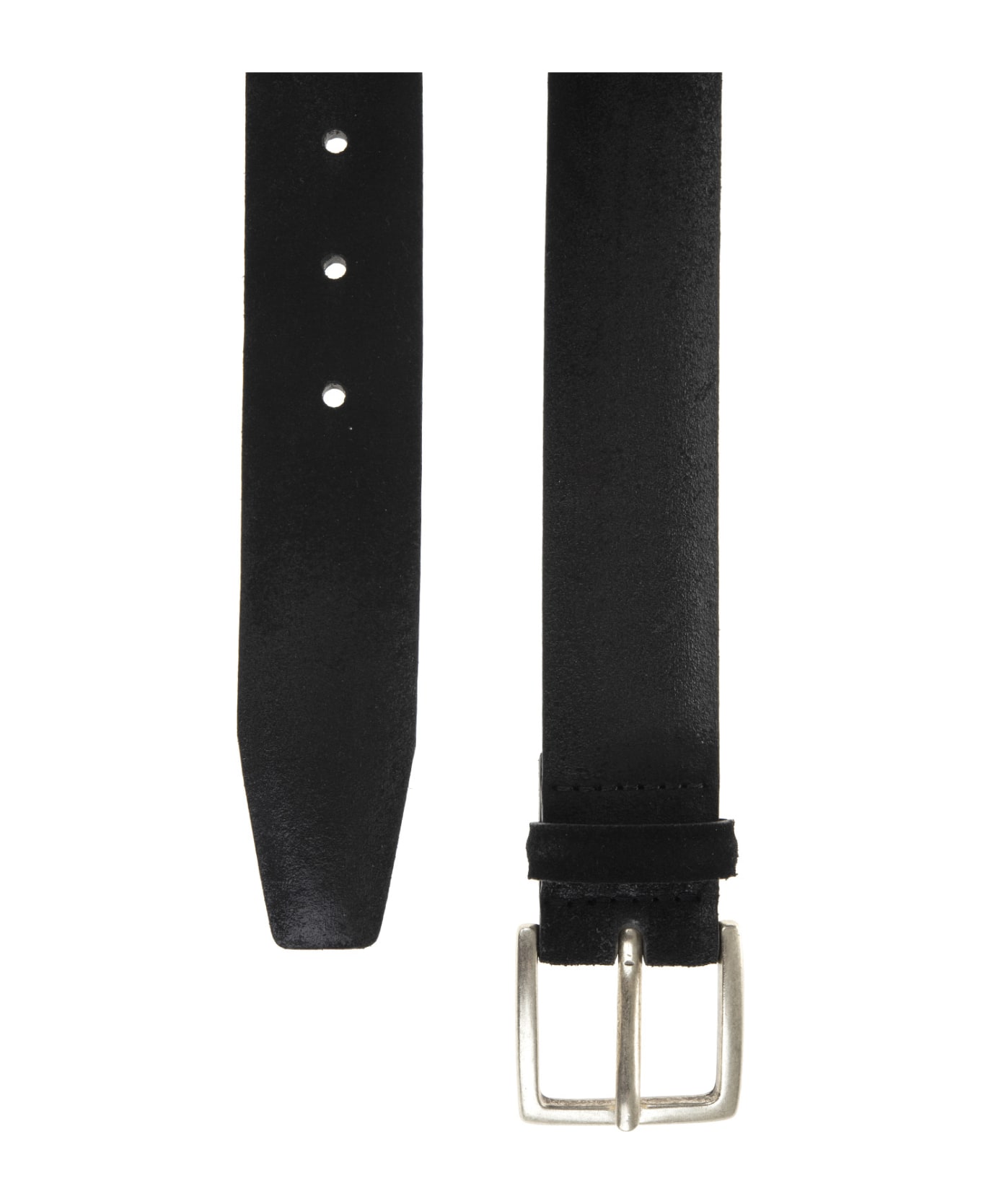 Orciani Bllack 3.5 Cm Suede Cloudy Belt - Black