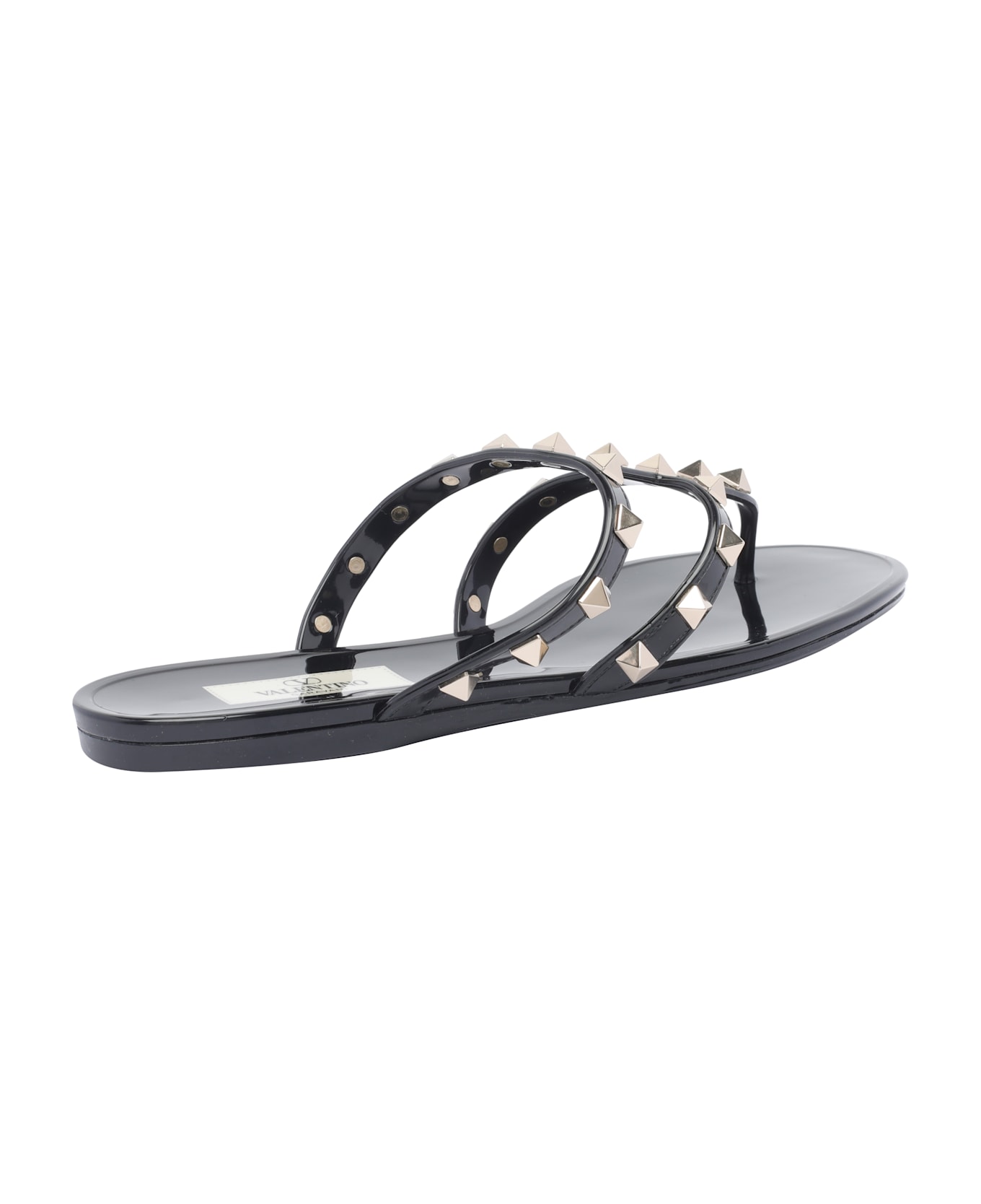 Valentino Garavani Rubber Rockstud Sandals - Black