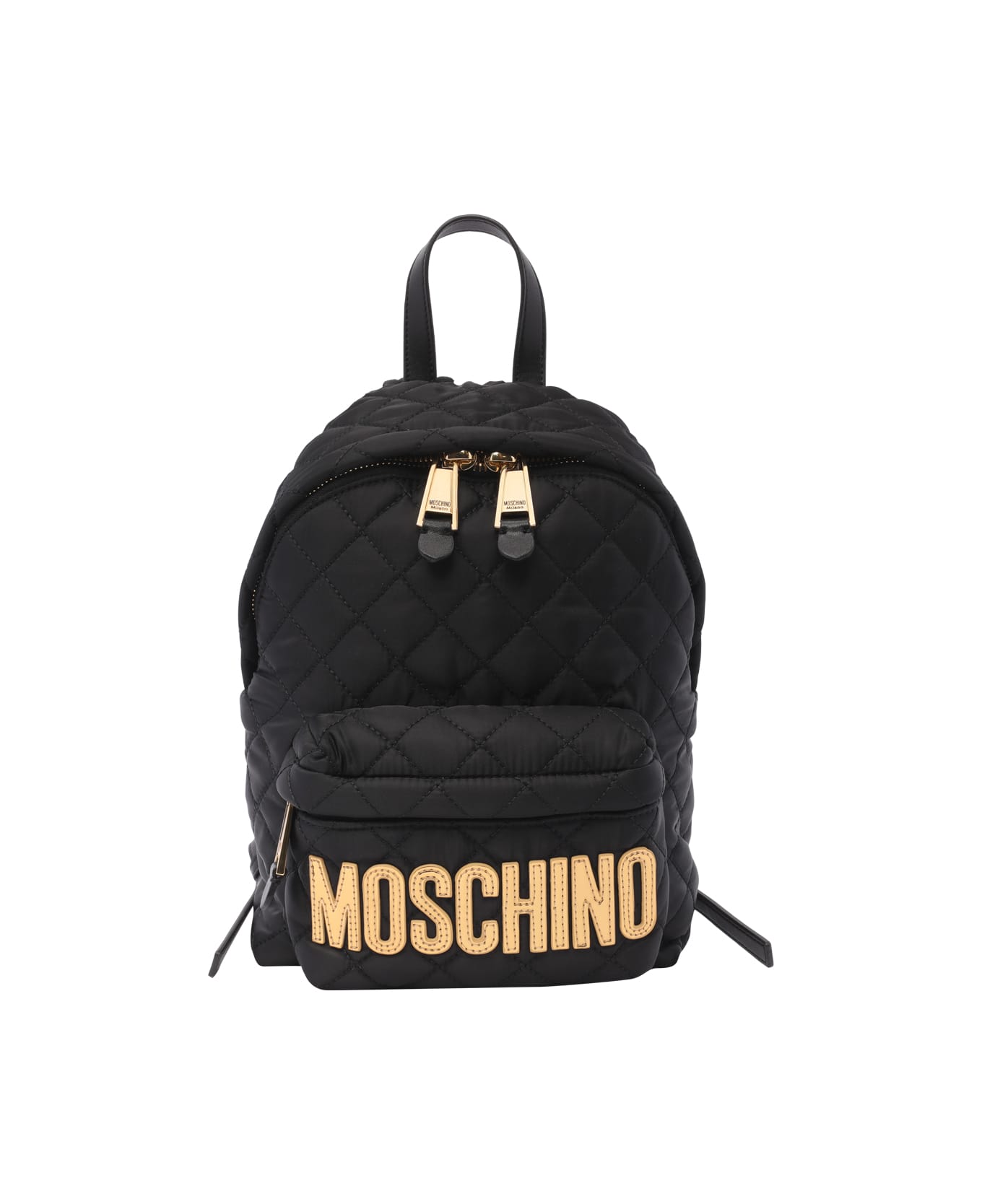 Moschino Lettering Logo Backpack - Black