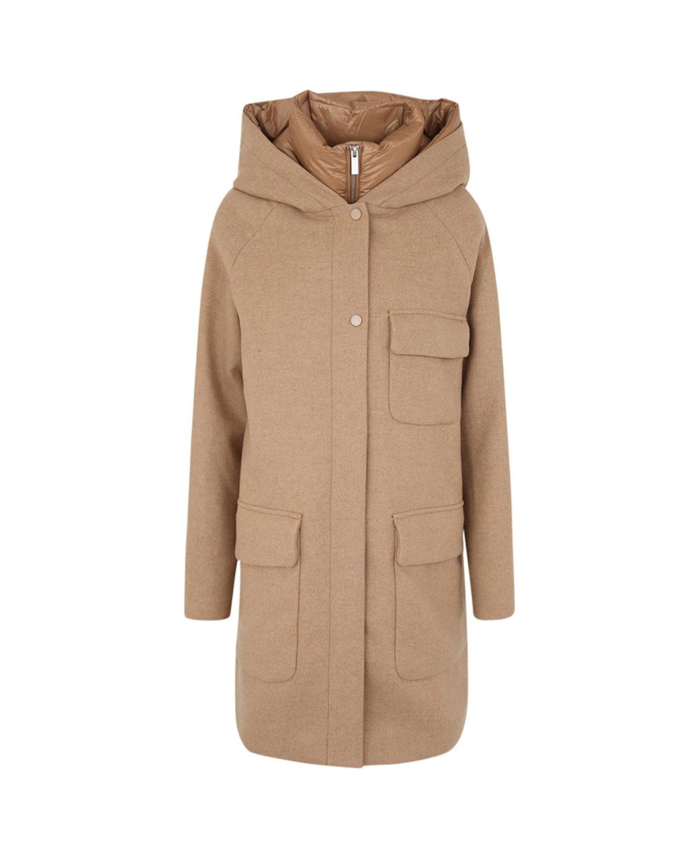 Woolrich Layered Padded Coat - Brown コート
