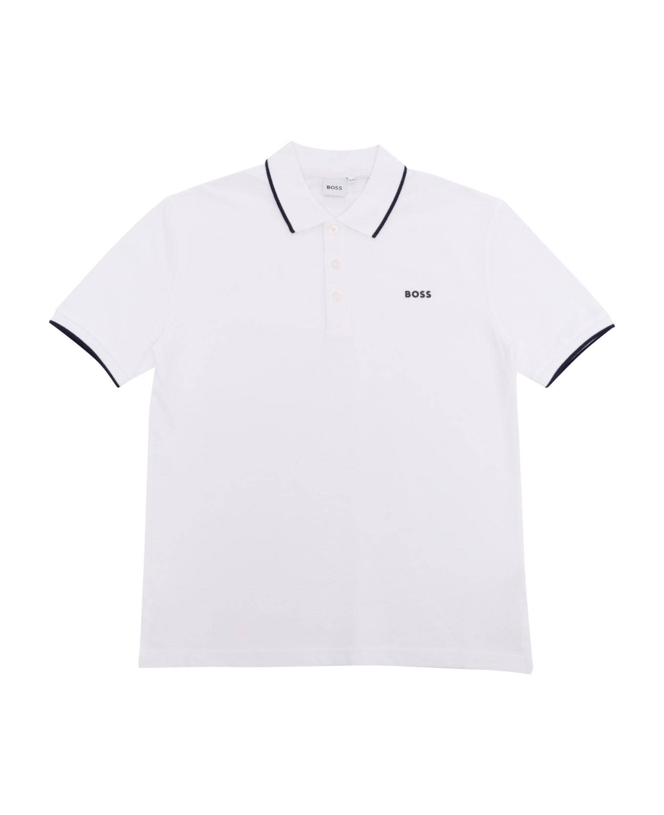 Hugo Boss White Polo - WHITE Tシャツ＆ポロシャツ
