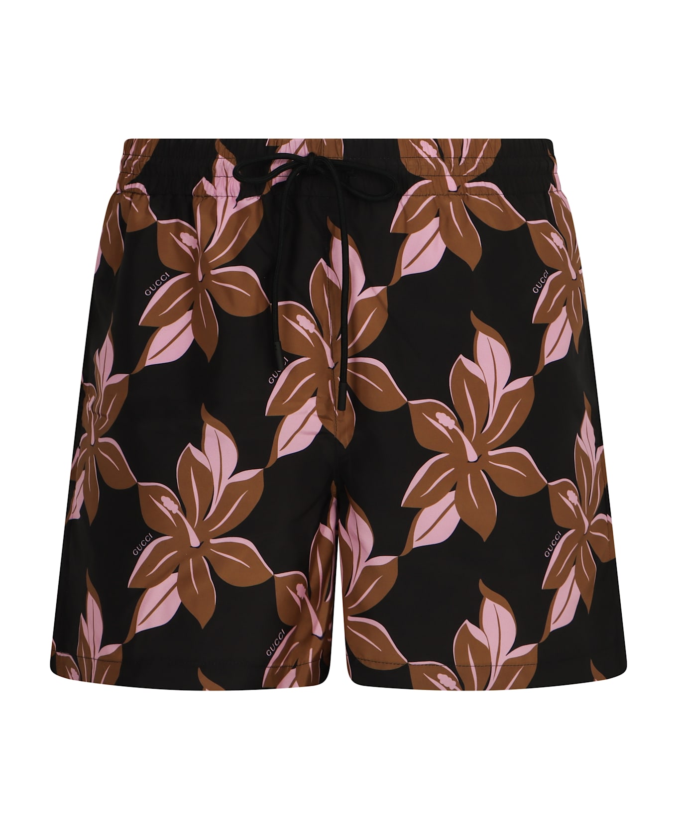 Gucci Printed Swim Shorts - brown