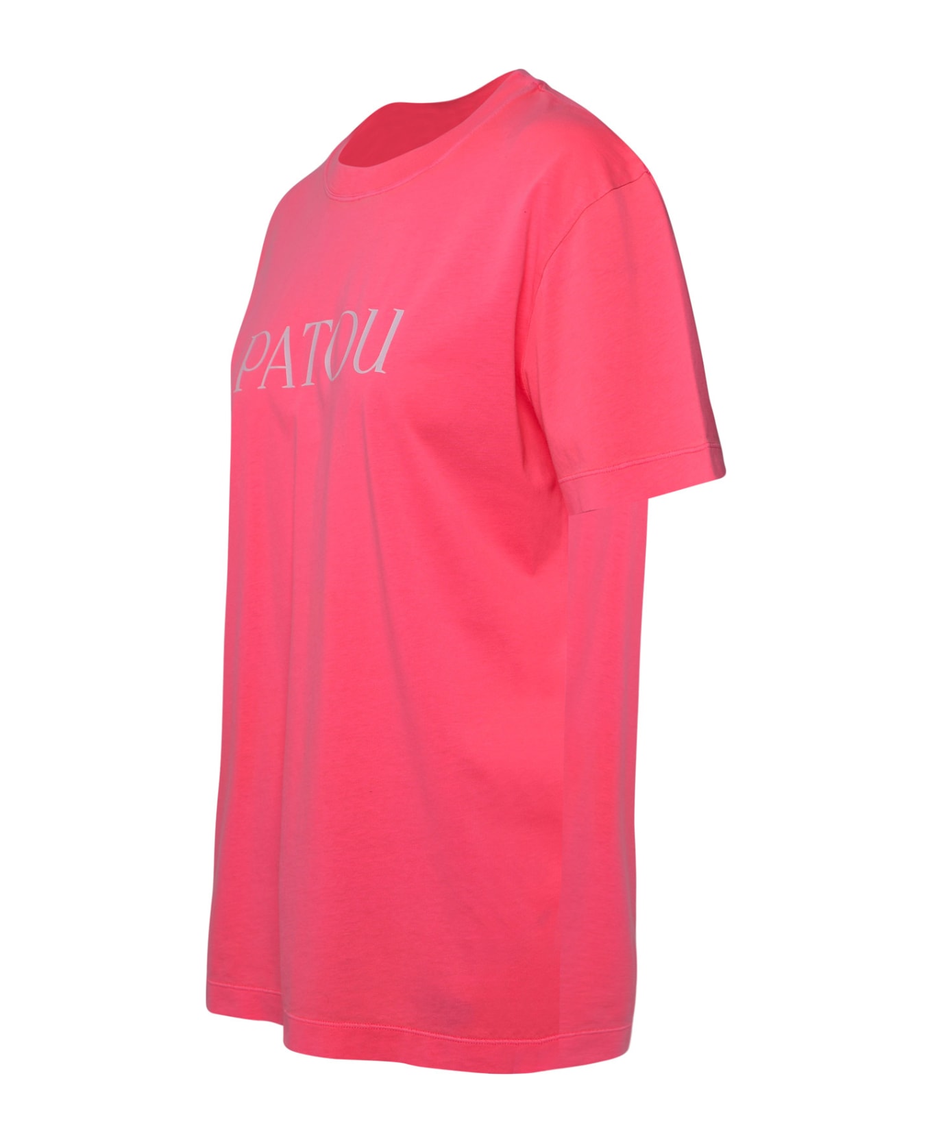 Patou Essential Logo Neon Pink Cotton T-shirt - Pink