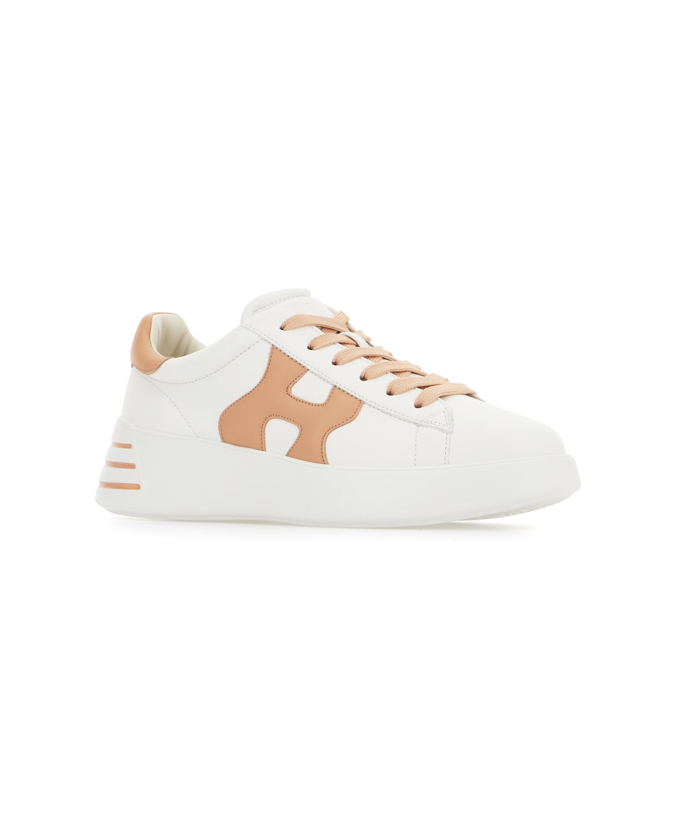 Hogan Multicolor Nappa Leather Rebel Sneakers - BIANCO ROSA