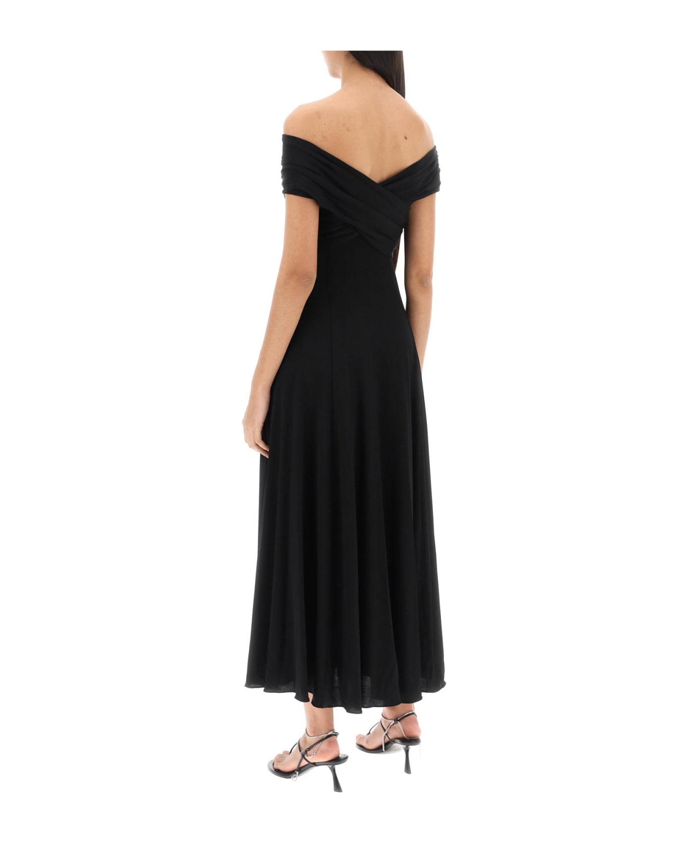 Khaite Bruna Jersey Maxi Dress - BLACK (Black)
