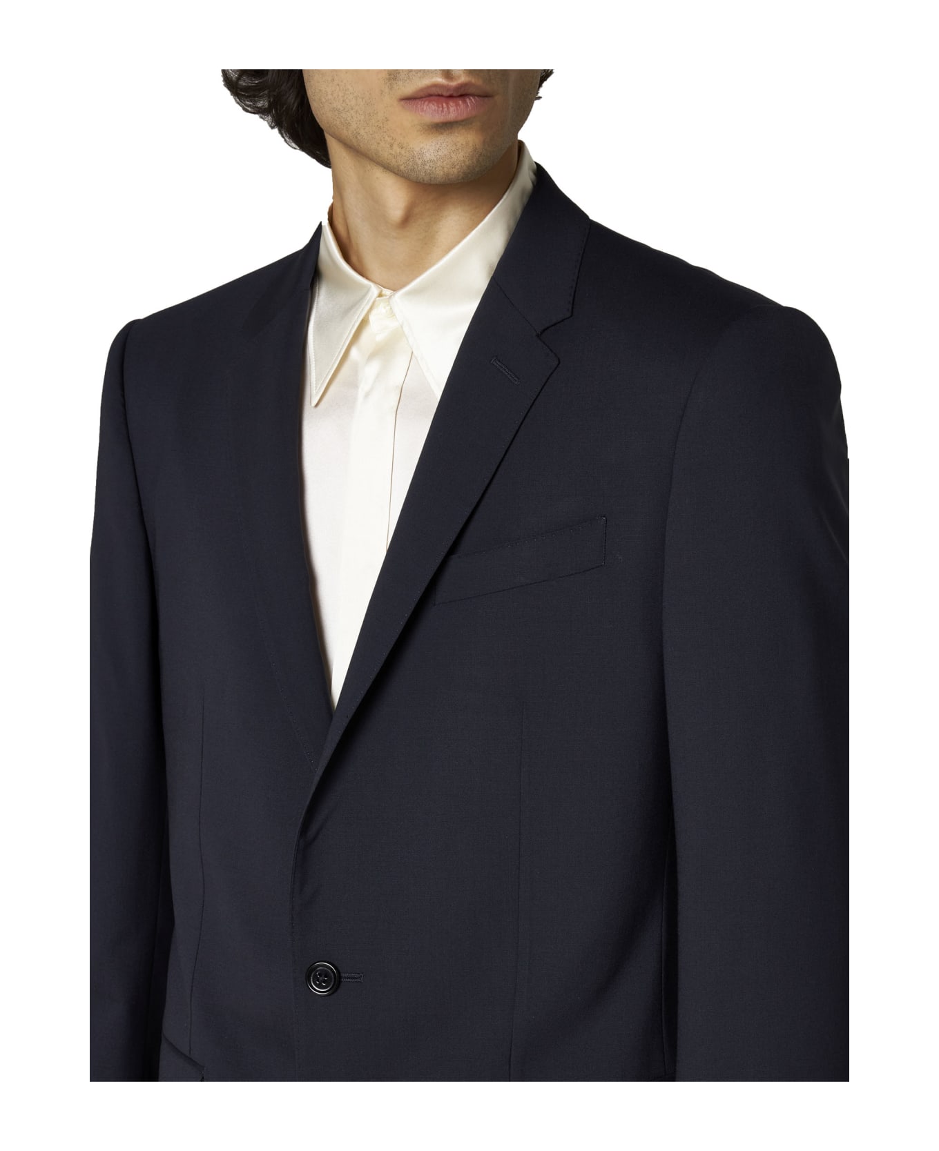 Dolce & Gabbana Suit - Dolce & Gabbana Single-breasted Wool Jacket With Logoed Buttons