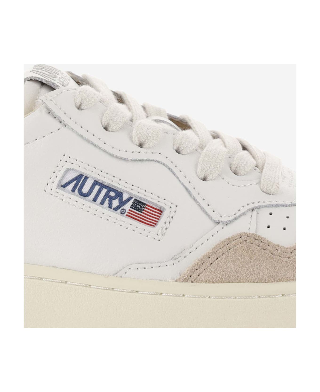 Autry Medalist Low Leather Sneakers - WHITE/NEUTRALS