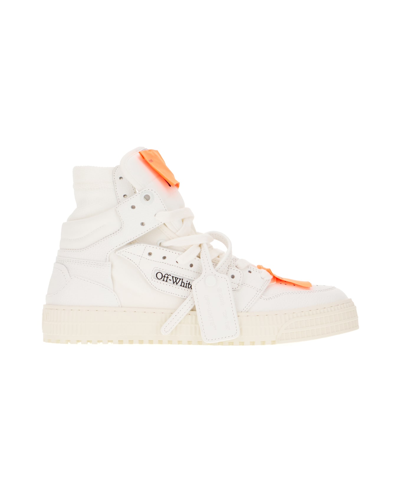 Off-White White Leather And Fabric 3.0 Off Court Sneakers - WHITE