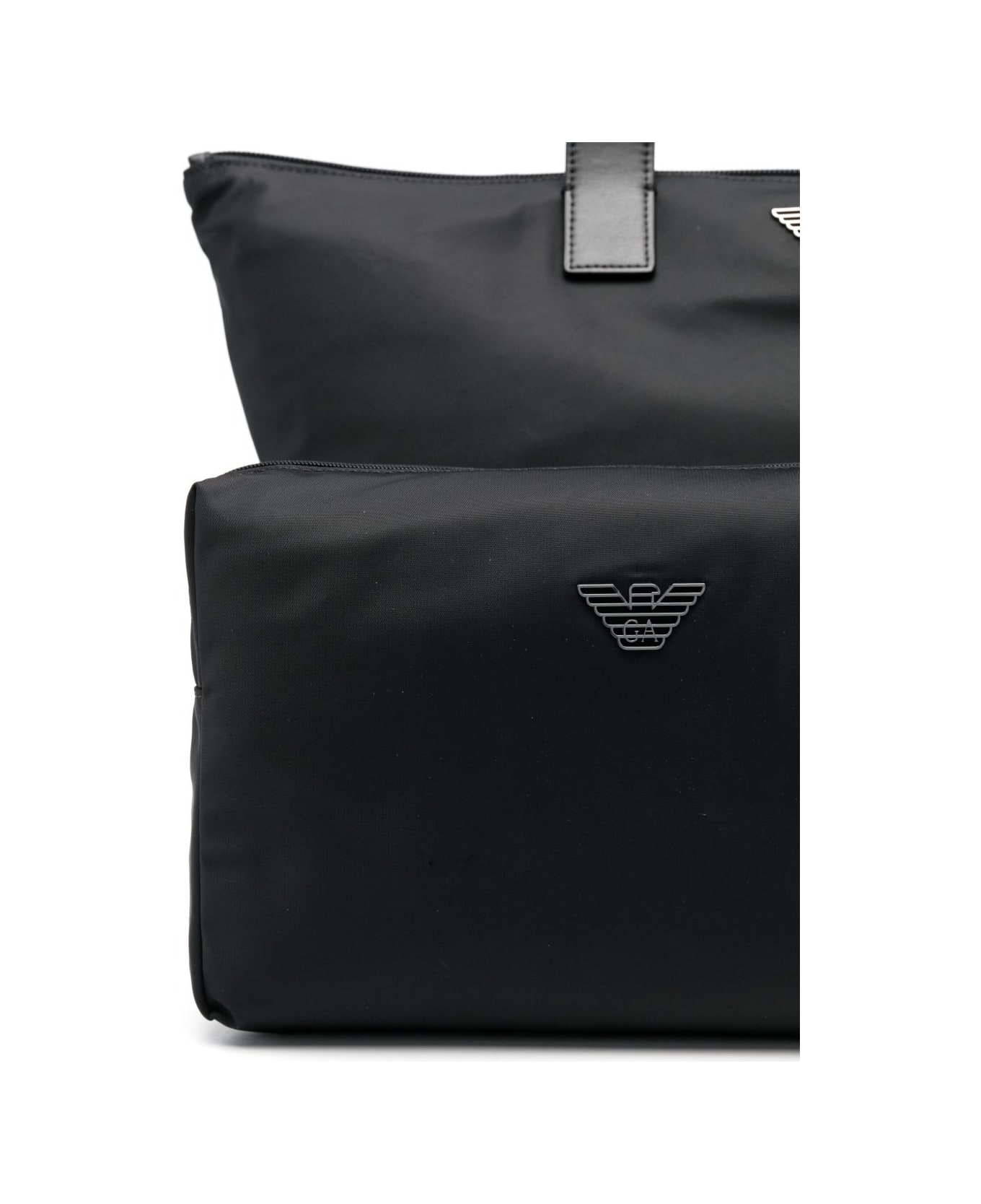 Emporio Armani Nylon Tote Bag - Black