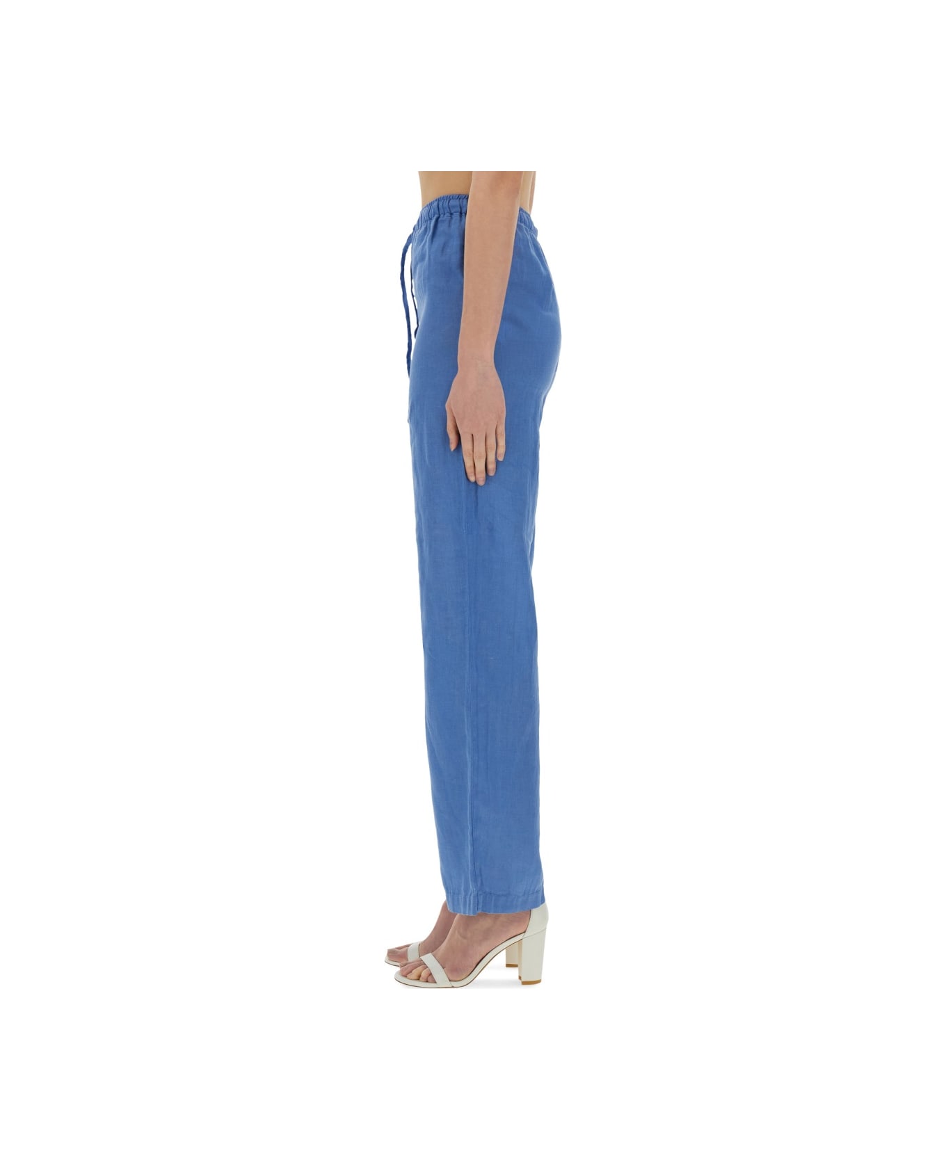 120% Lino Linen Pants - BLUE