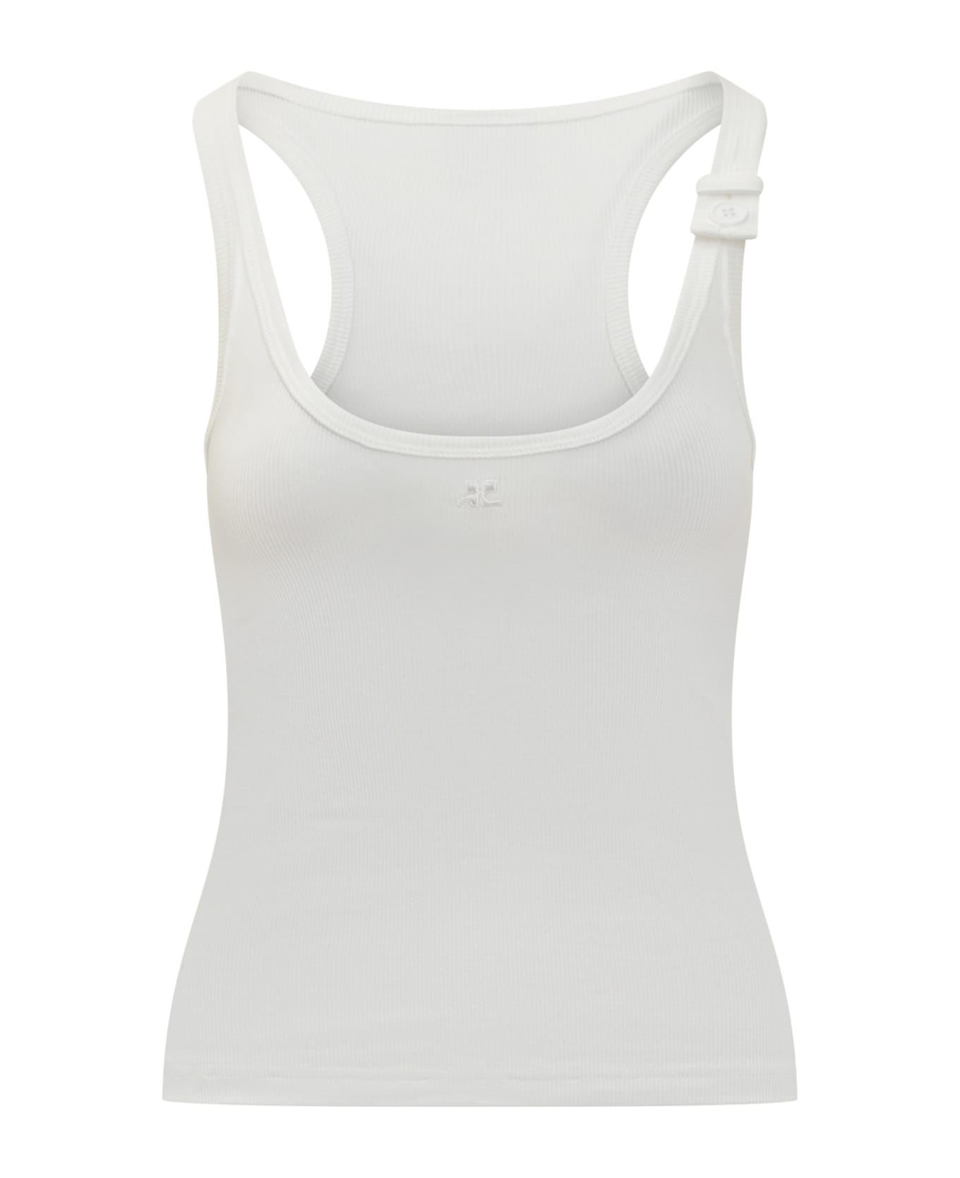 Courrèges 90s Ribbed Top - HERITAGE WHITE