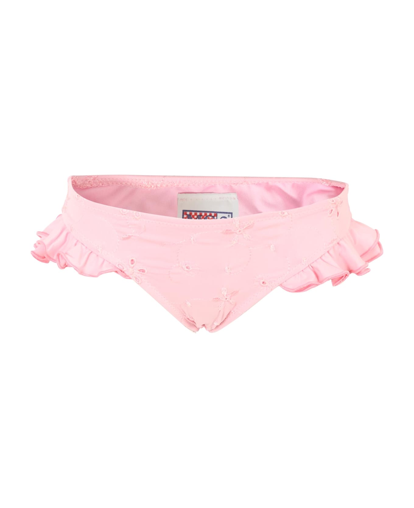 MC2 Saint Barth Pink Swim Suit For Girl With Logo - Pink